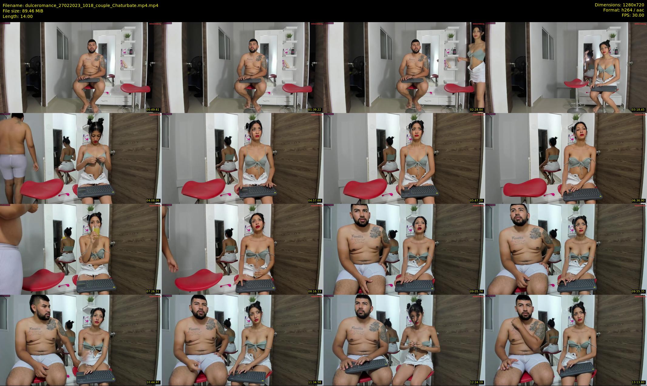 dulceromance — 14 minute Chaturbate couple cam show recording, 720p, Feb 27, 2023