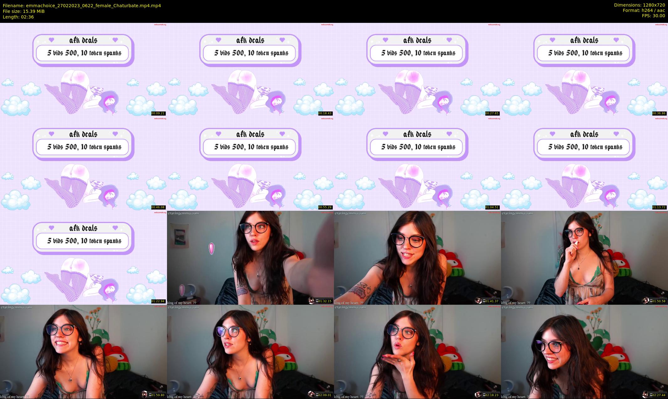 emmachoice — 3 minute Chaturbate female cam show recording, 720p, Feb 27, 2023