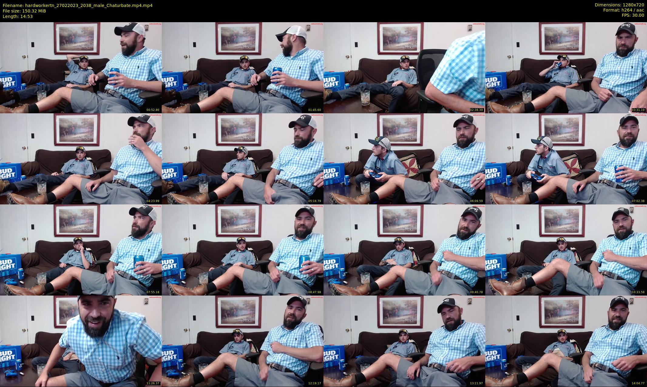 hardworkertn — 15 minute Chaturbate male cam show recording, 720p, Feb 27, 2023