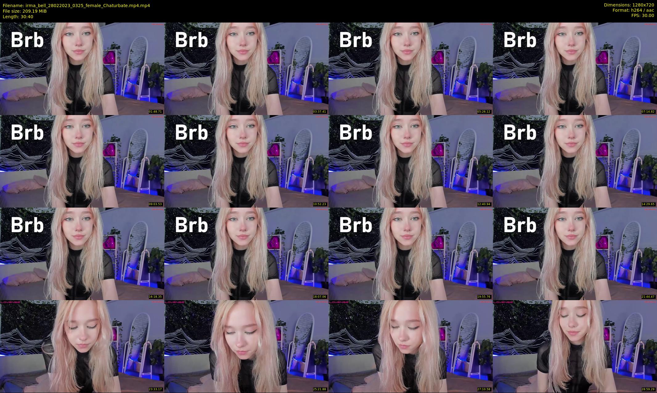 irma_bell — 31 minute Chaturbate female cam show recording, 720p, Feb 28, 2023