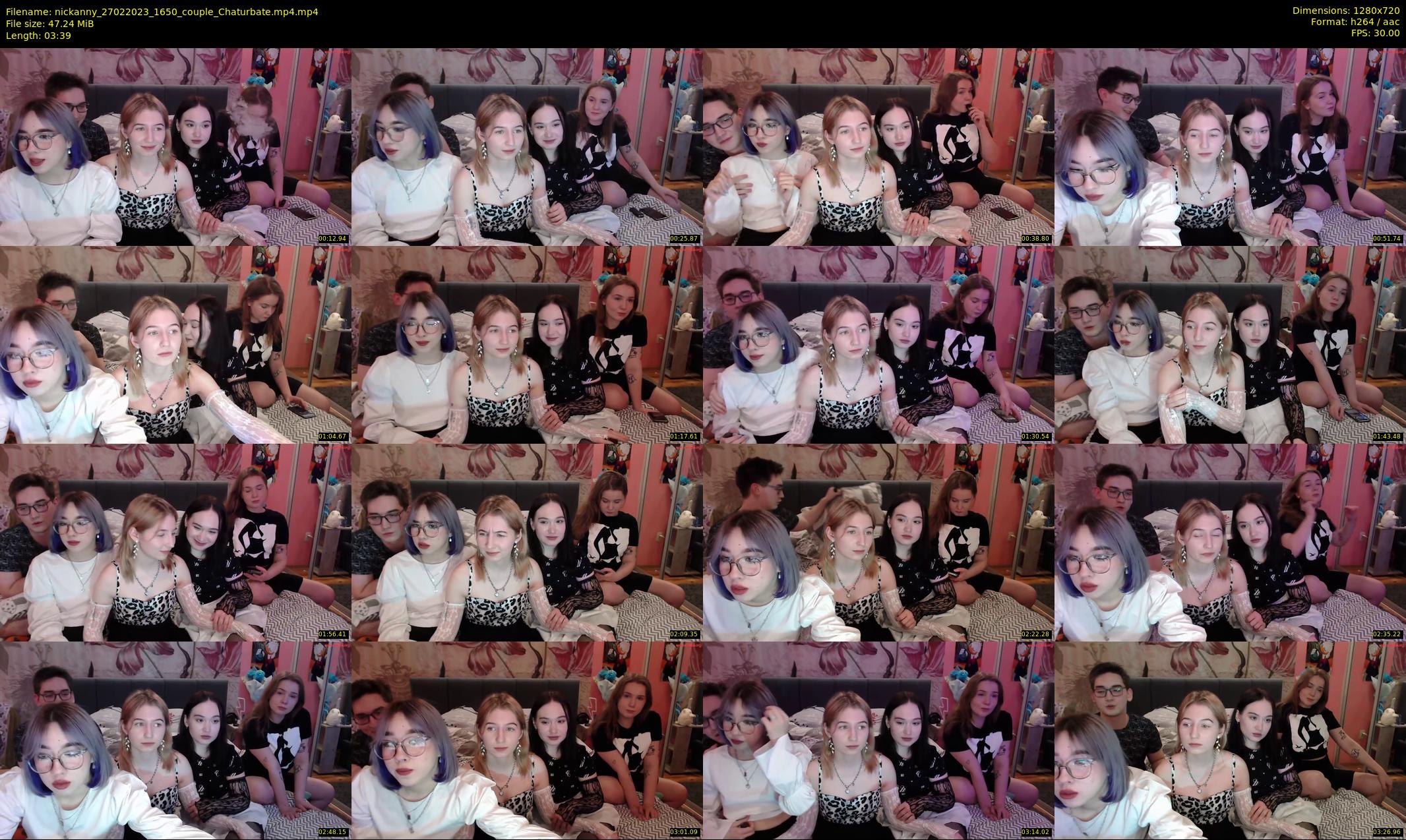 nickanny — 4 minute Chaturbate couple cam show recording, 720p, Feb 27, 2023