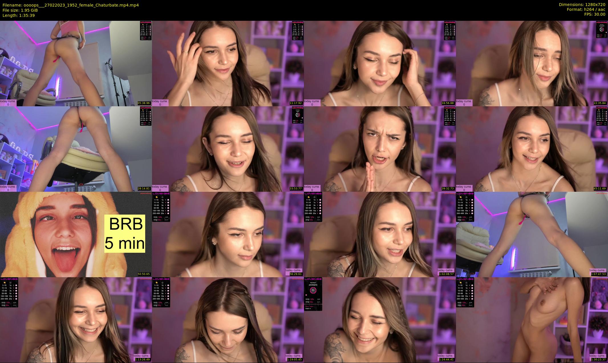 oooops__ — 96 minute Chaturbate female cam show recording, 720p, Feb 27, 2023