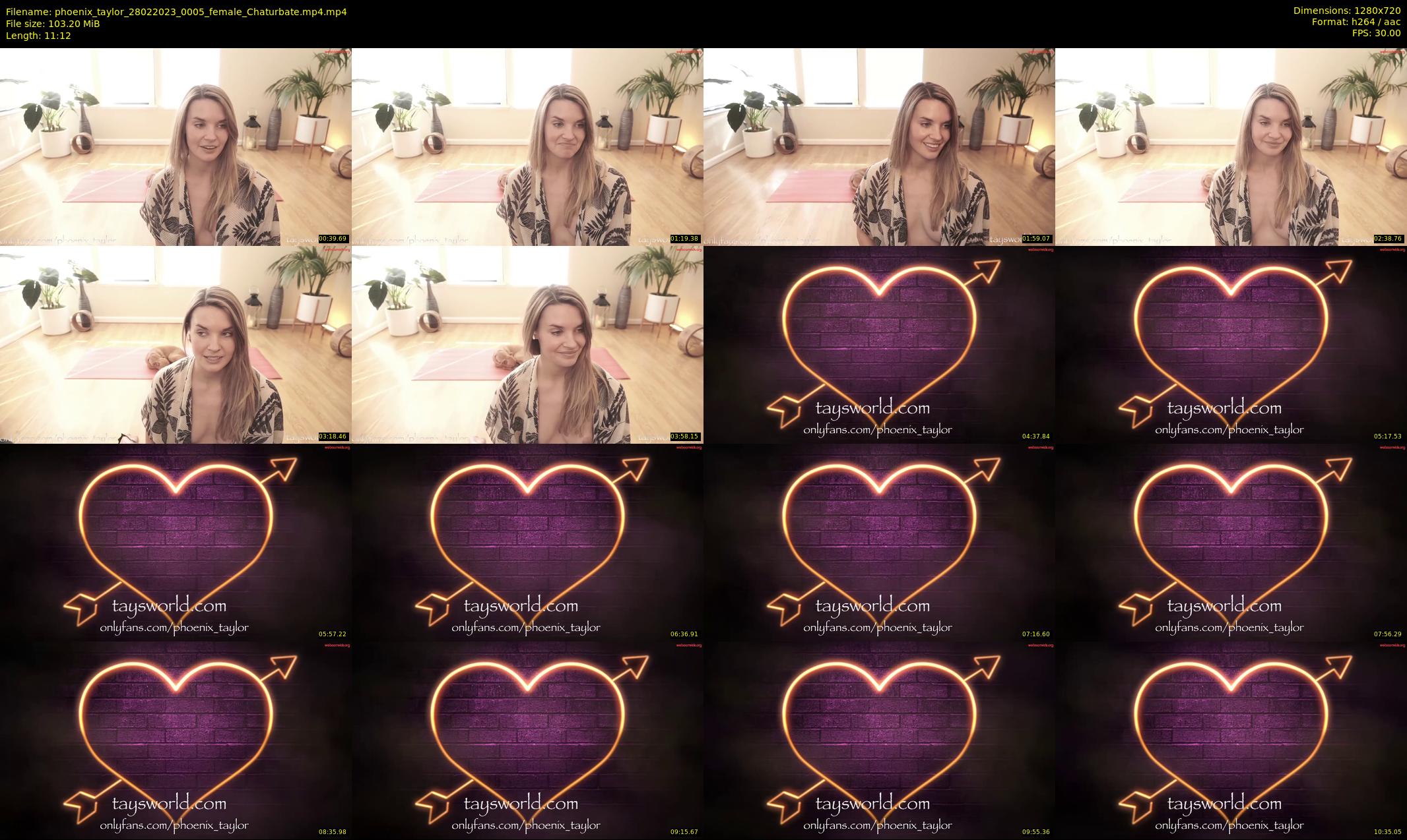 phoenix_taylor — 12 minute Chaturbate female cam show recording, 720p, Feb 28, 2023