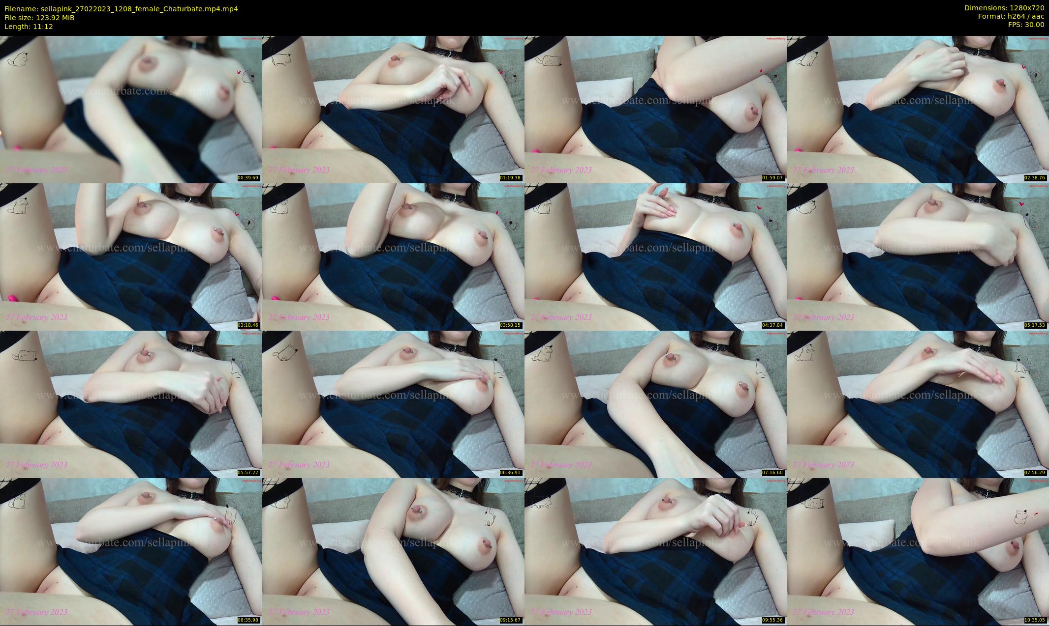 sellapink — 12 minute Chaturbate female cam show recording, 720p, Feb 27, 2023