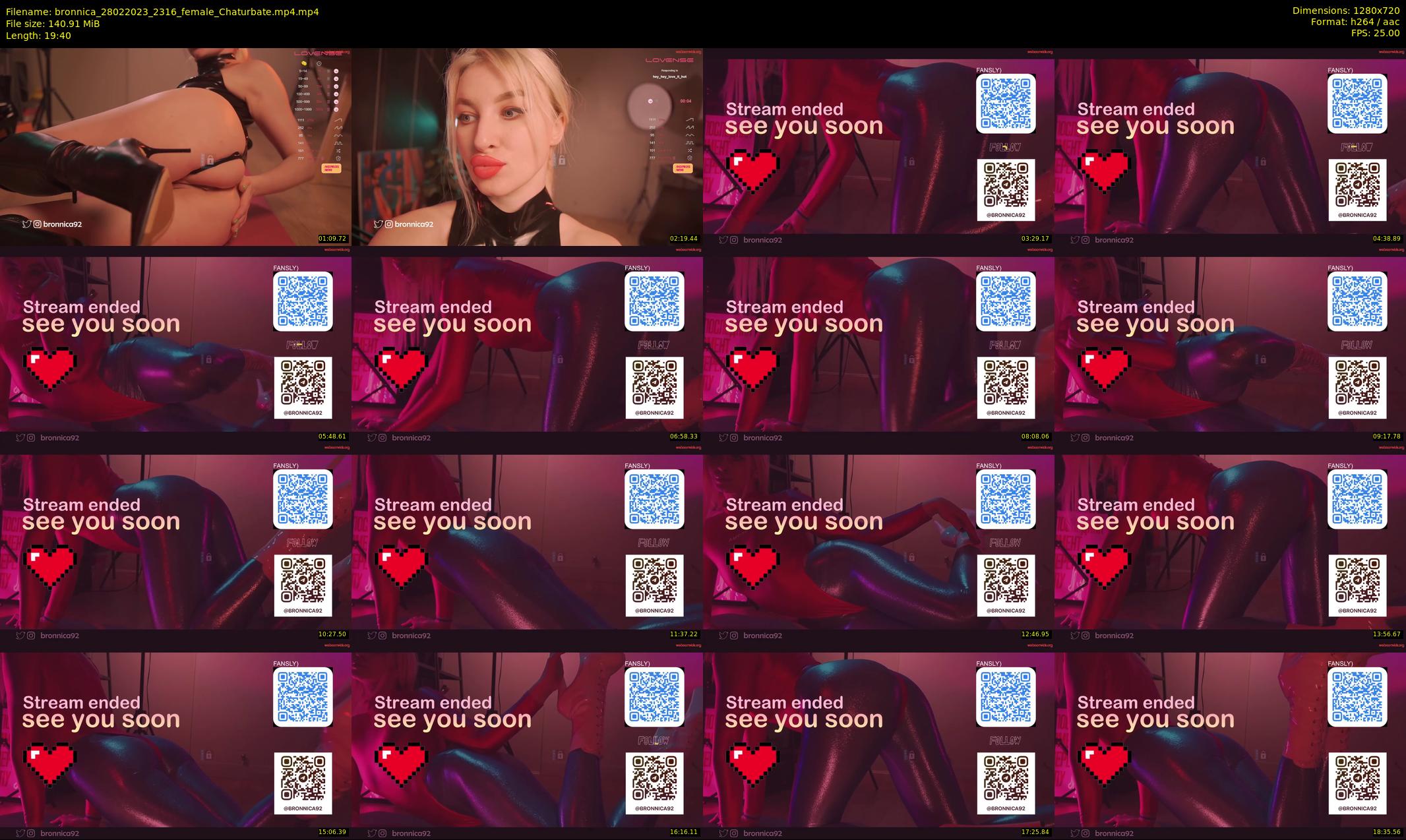 bronnica — 20 minute Chaturbate female cam show recording, 720p, Feb 28, 2023
