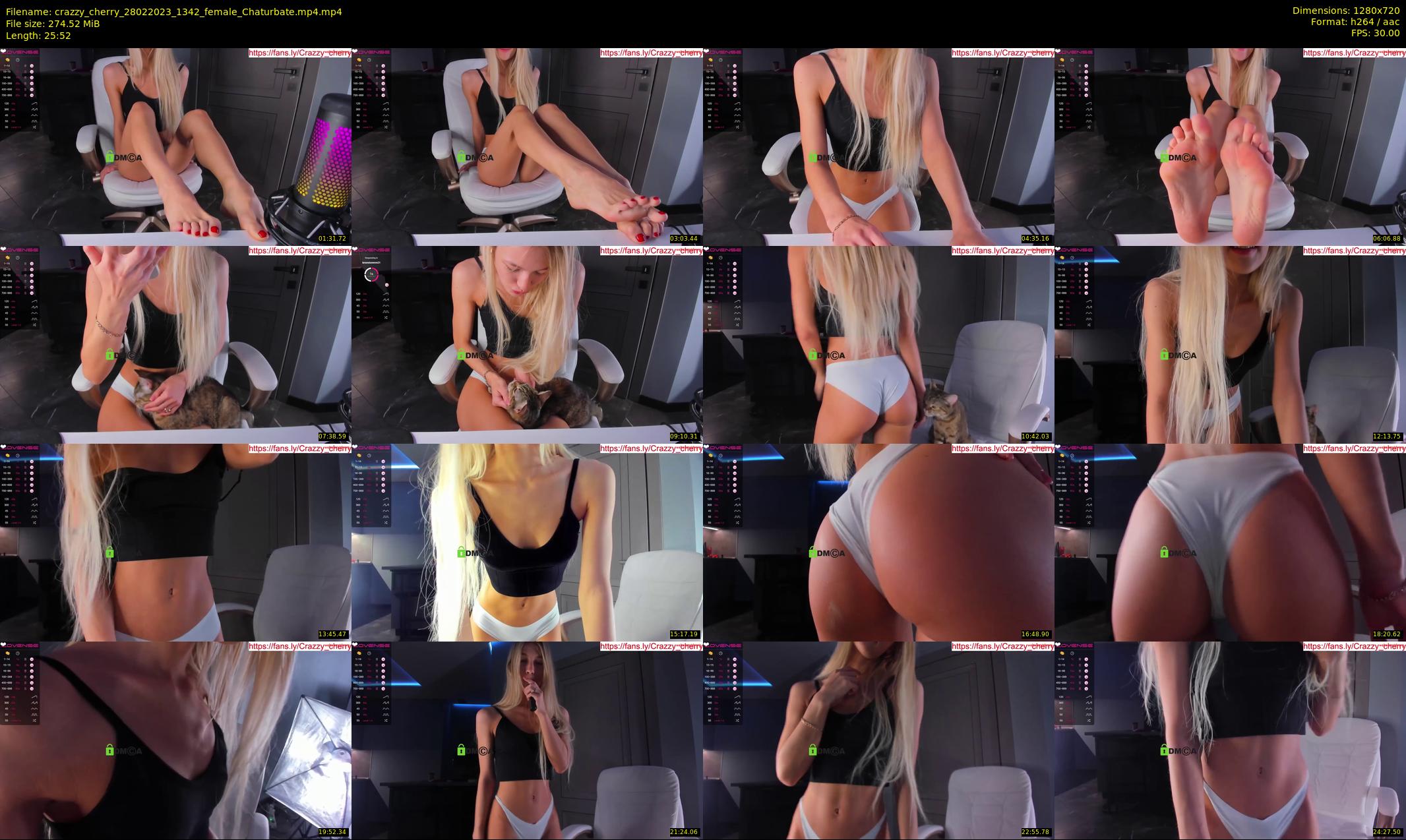 crazzy_cherry — 26 minute Chaturbate female cam show recording, 720p, Feb 28, 2023