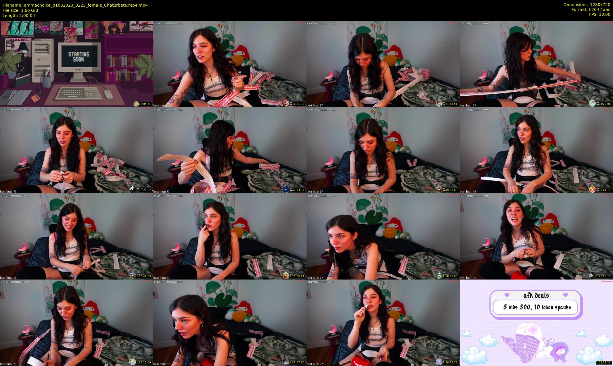 emmachoice — 121 minute Chaturbate female cam show recording, 720p, Mar 1, 2023