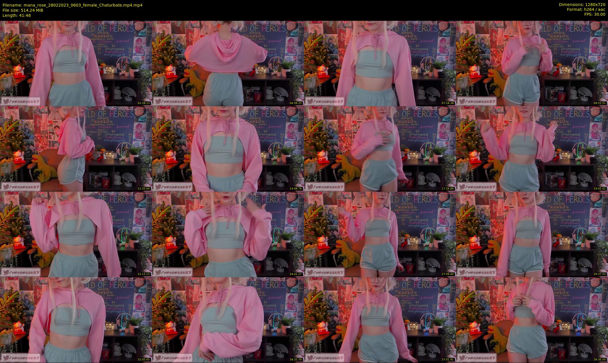 mana_rose — 42 minute Chaturbate female cam show recording, 720p, Feb 28, 2023