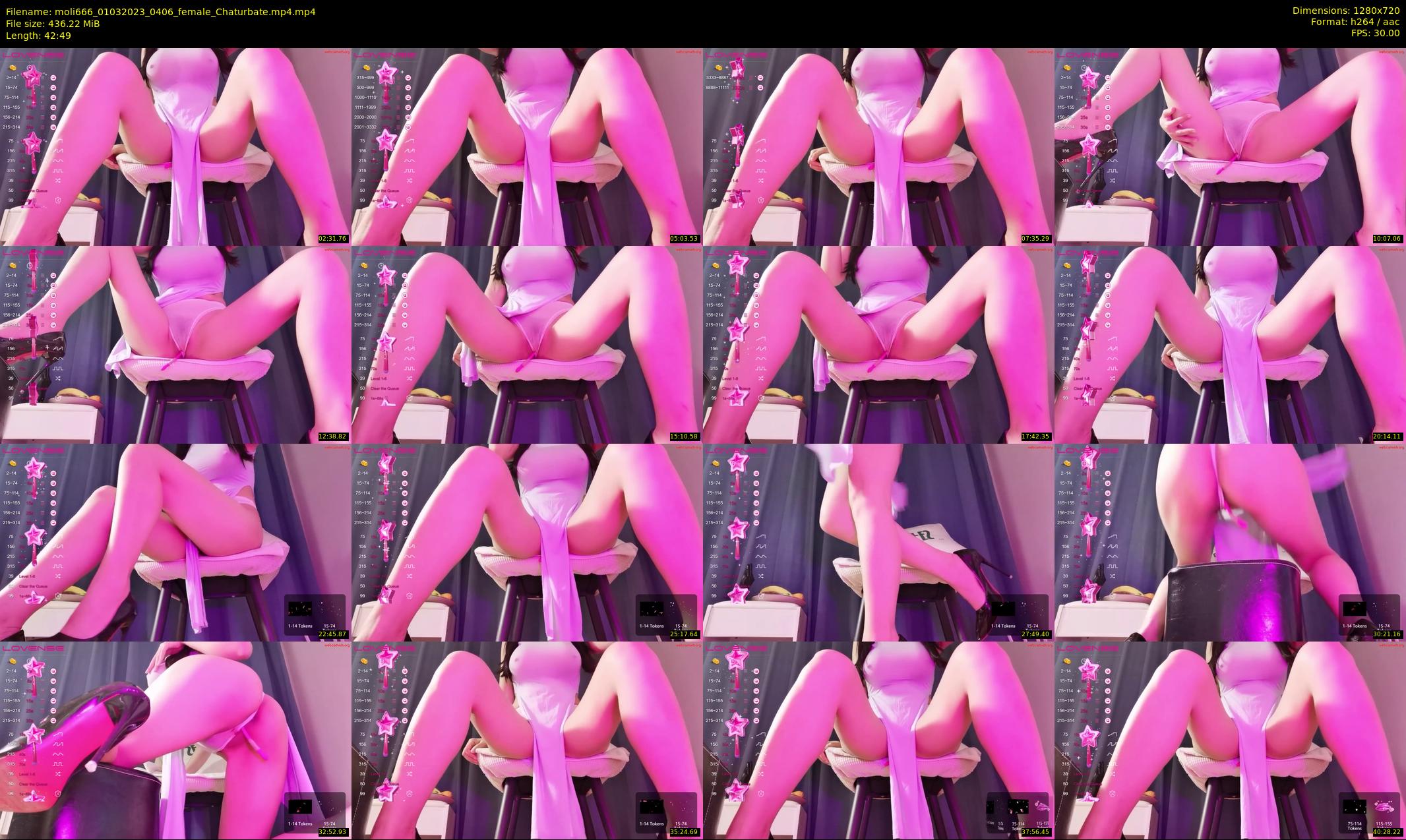 moli666 — 43 minute Chaturbate female cam show recording, 720p, Mar 1, 2023