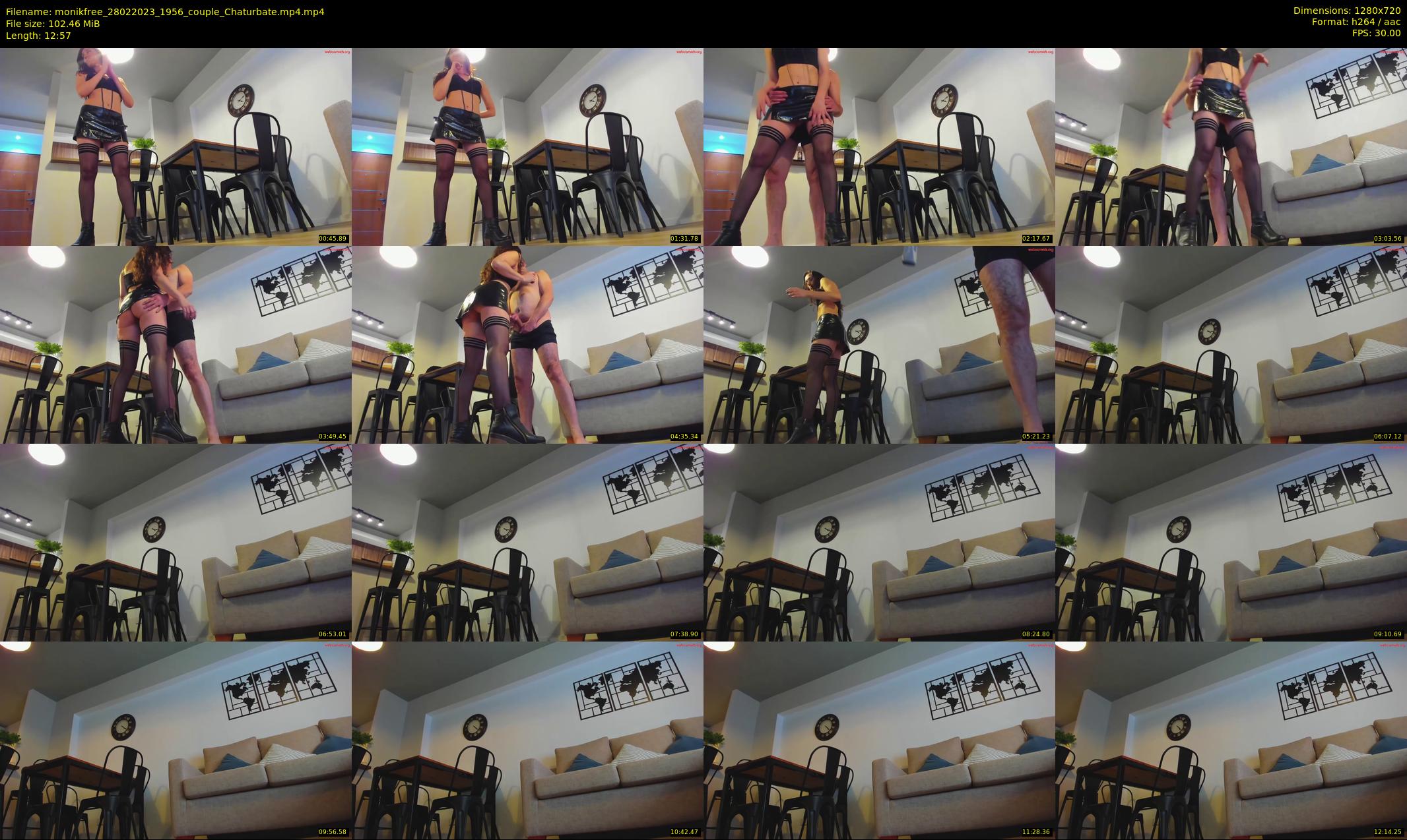 monikfree — 13 minute Chaturbate couple cam show recording, 720p, Feb 28, 2023