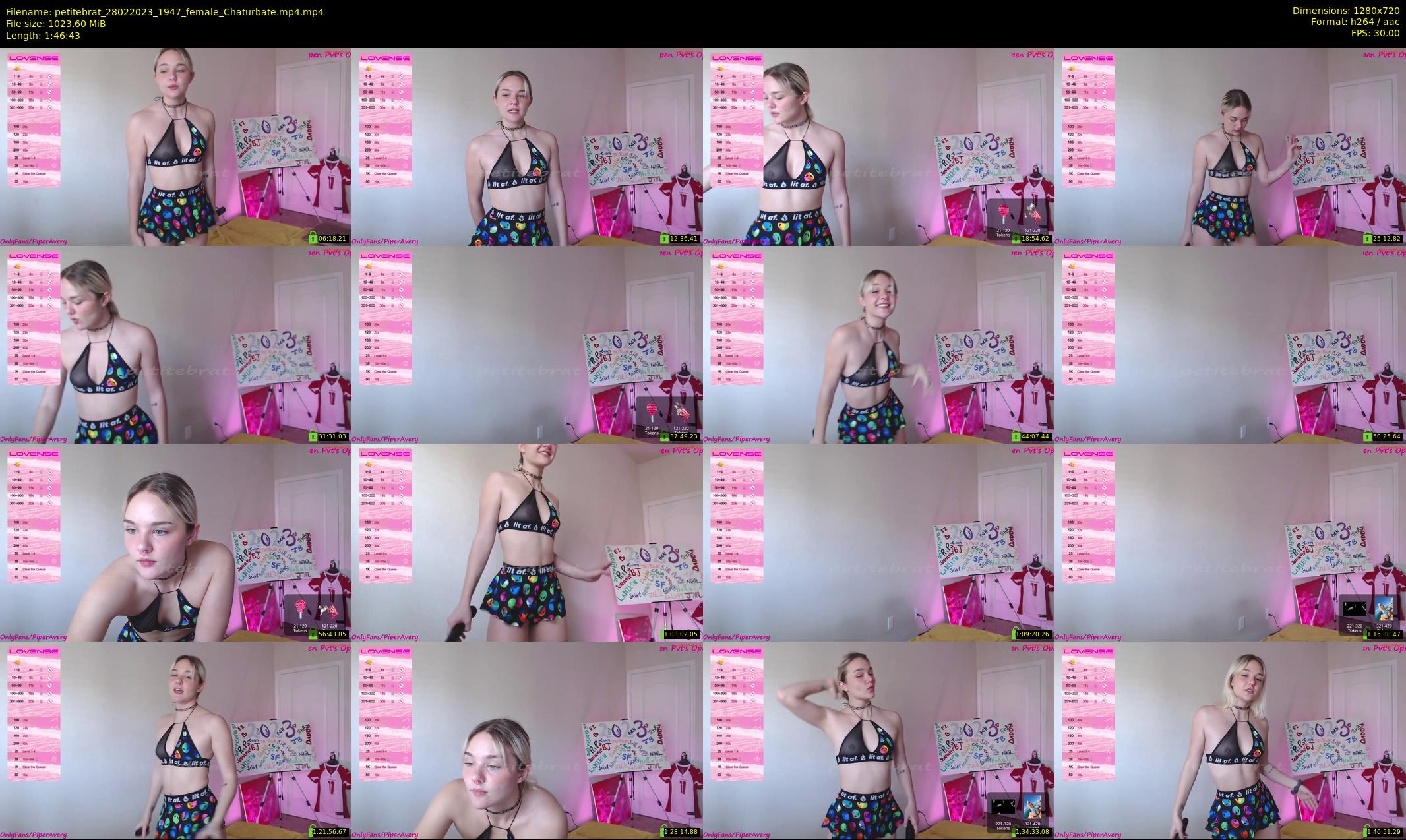 petitebrat — 107 minute Chaturbate female cam show recording, 720p, Feb 28, 2023