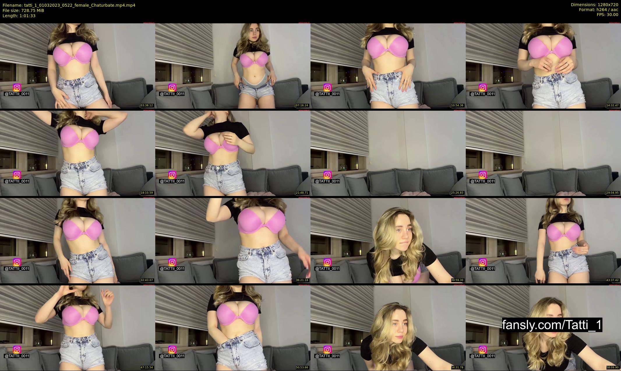 tatti_1 — 62 minute Chaturbate female cam show recording, 720p, Mar 1, 2023