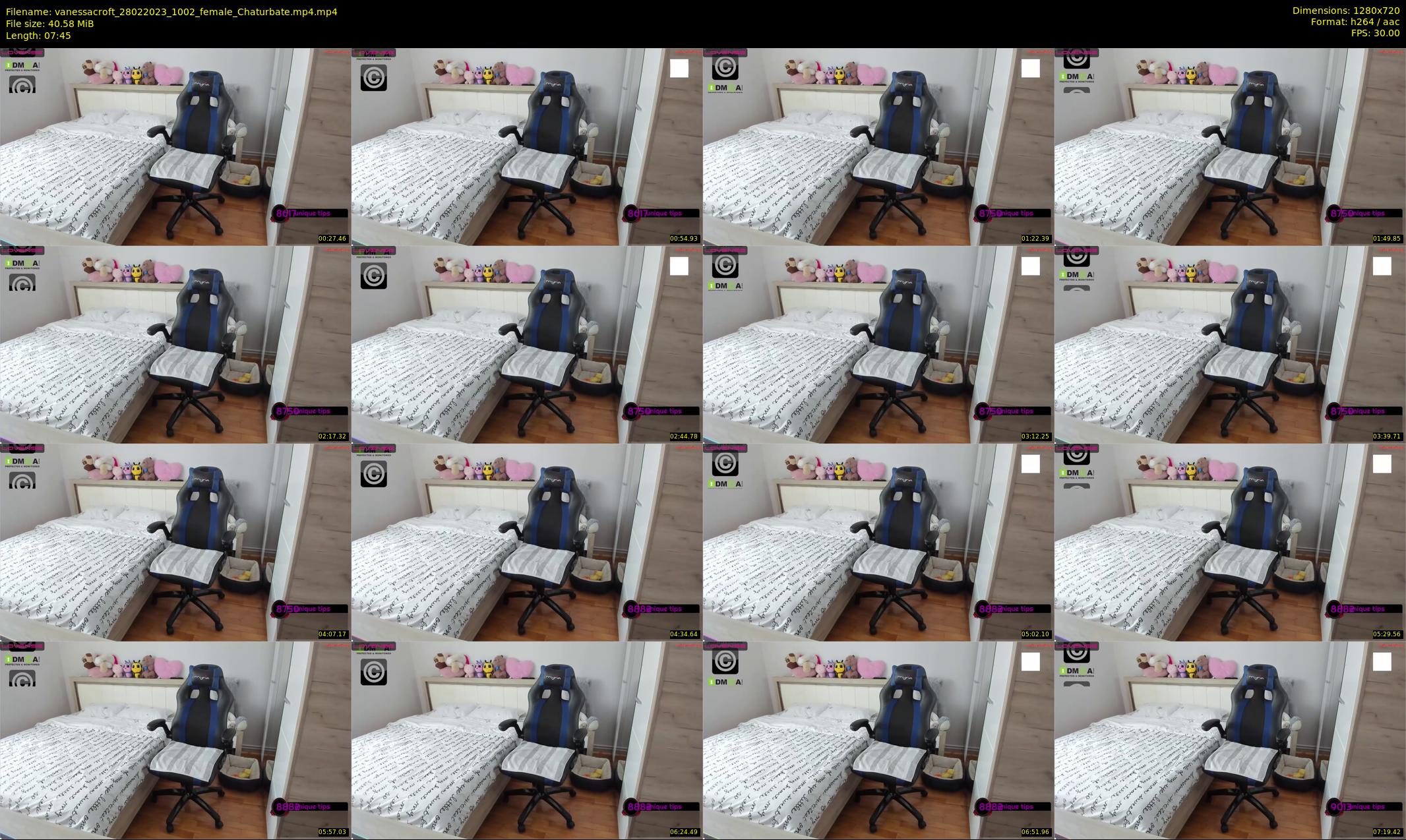 vanessacroft — 8 minute Chaturbate female cam show recording, 720p, Feb 28, 2023