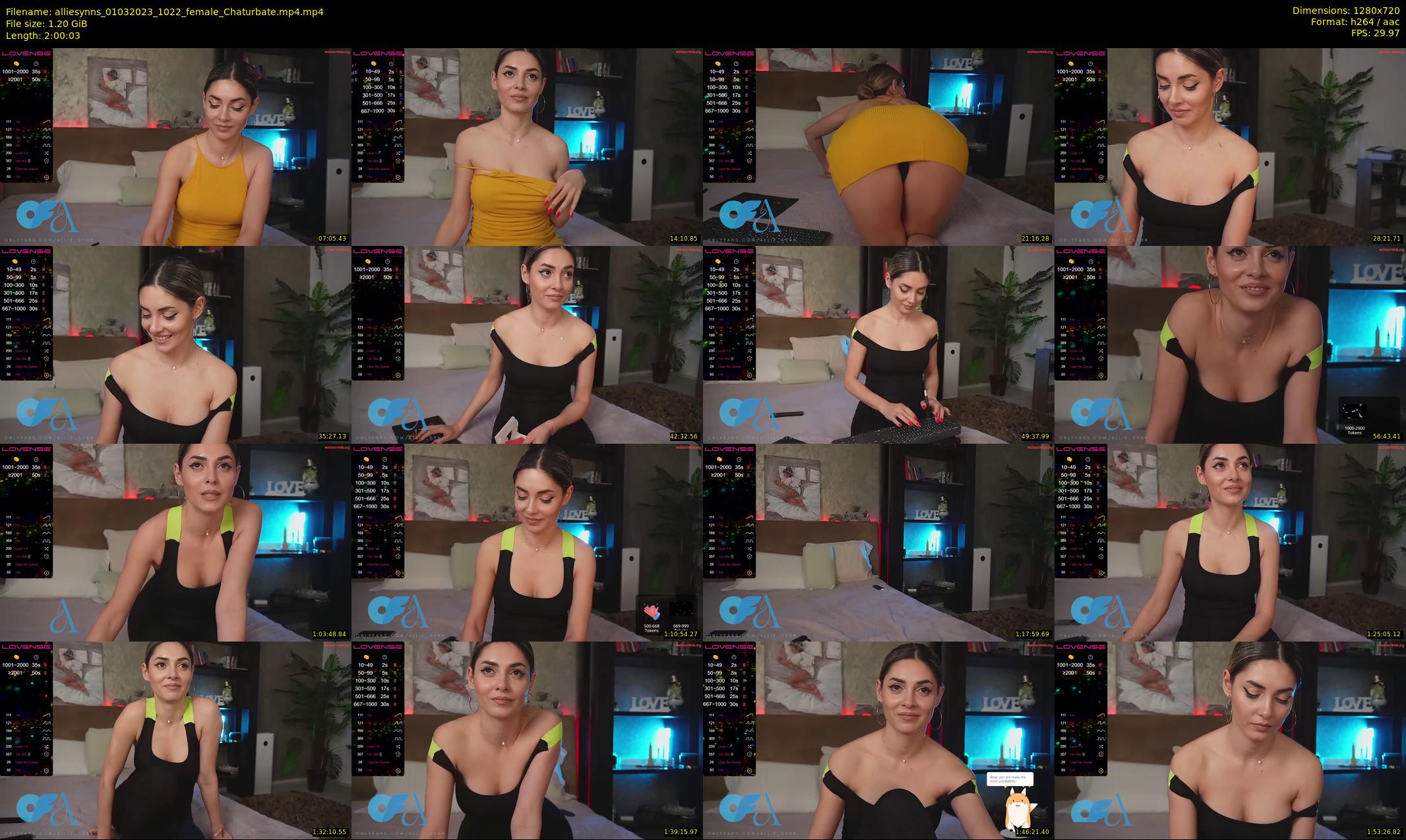 alliesynns — 121 minute Chaturbate female cam show recording, 720p, Mar 1, 2023