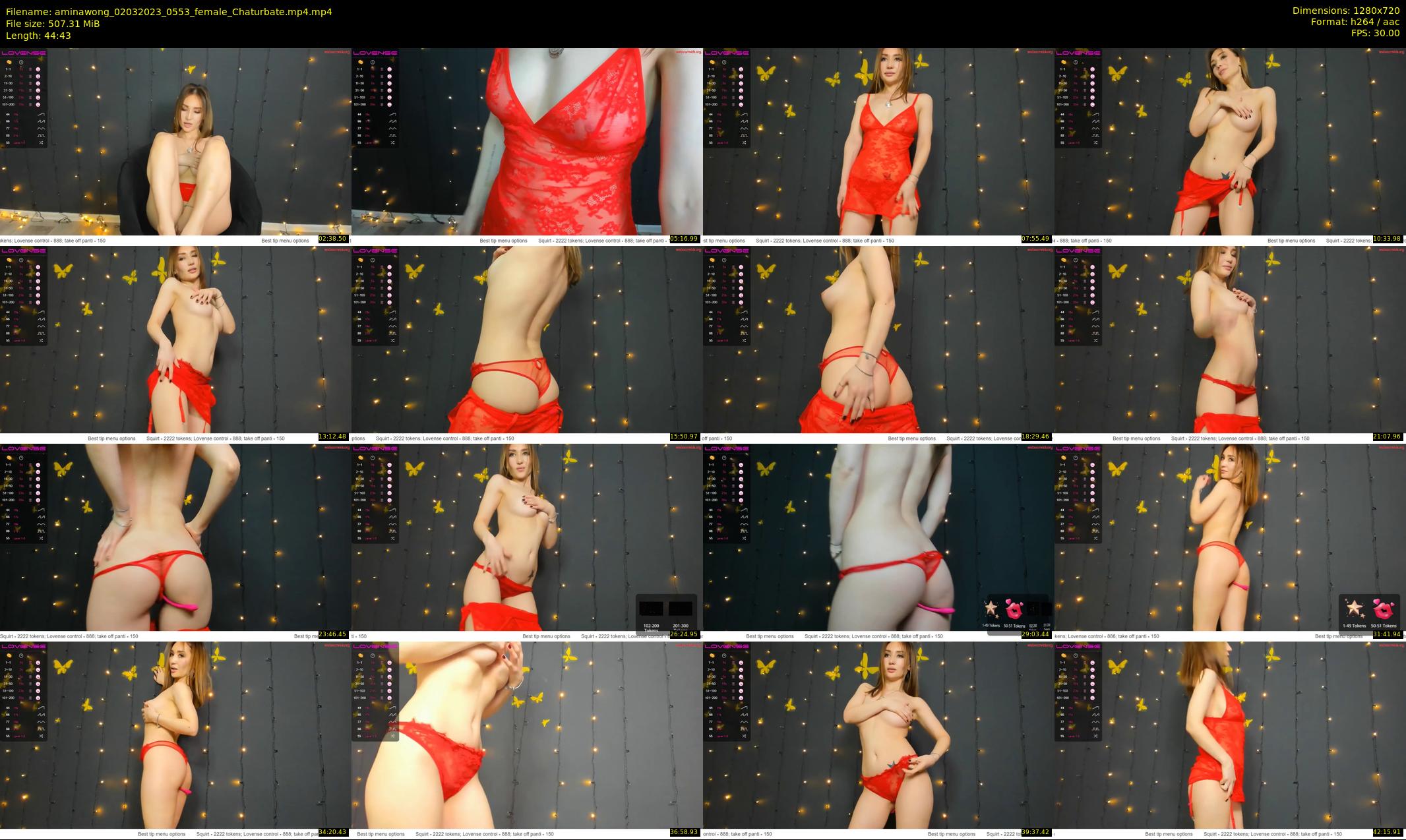 aminawong — 45 minute Chaturbate female cam show recording, 720p, Mar 2, 2023