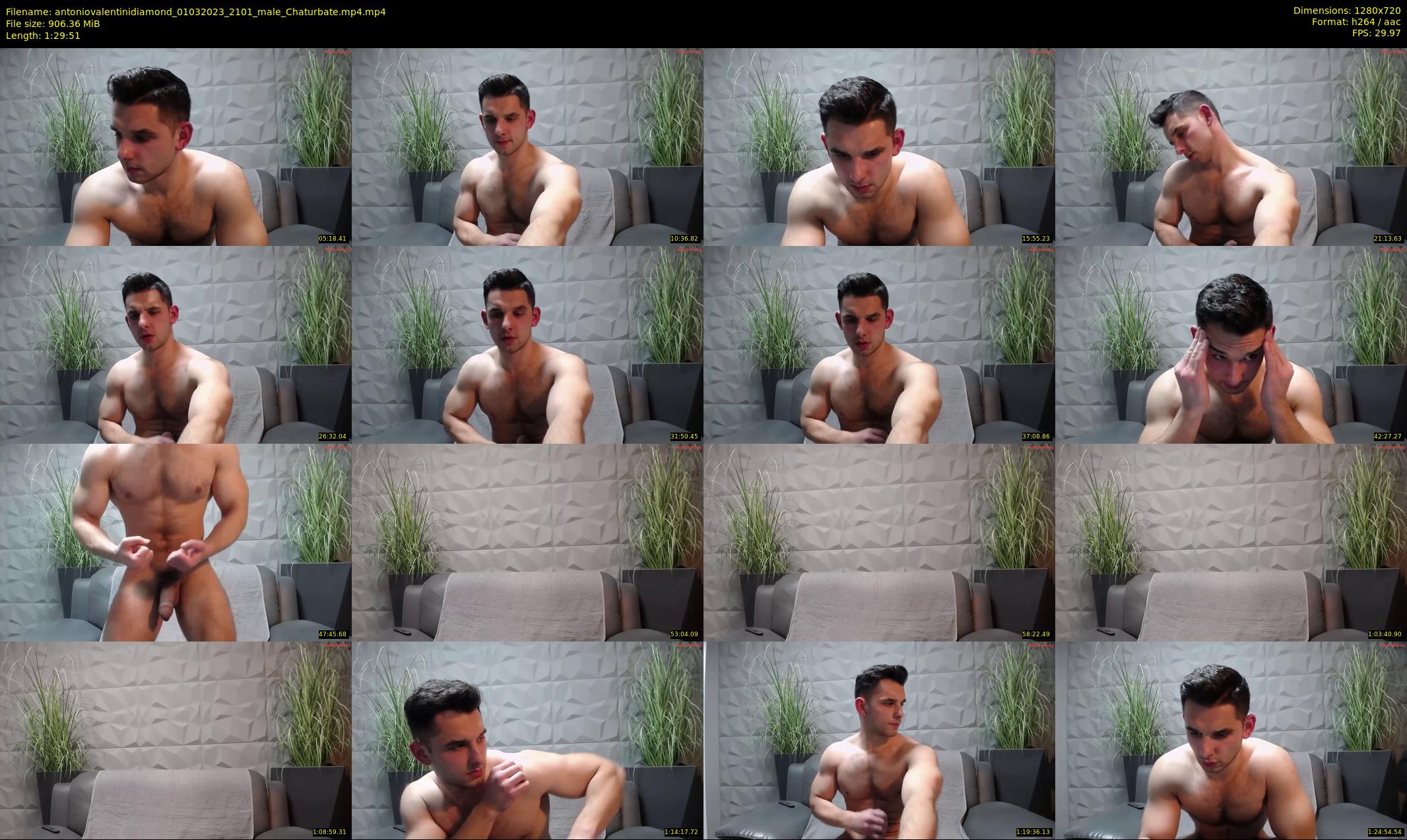 antoniovalentinidiamond — 90 minute Chaturbate male cam show recording, 720p, Mar 1, 2023