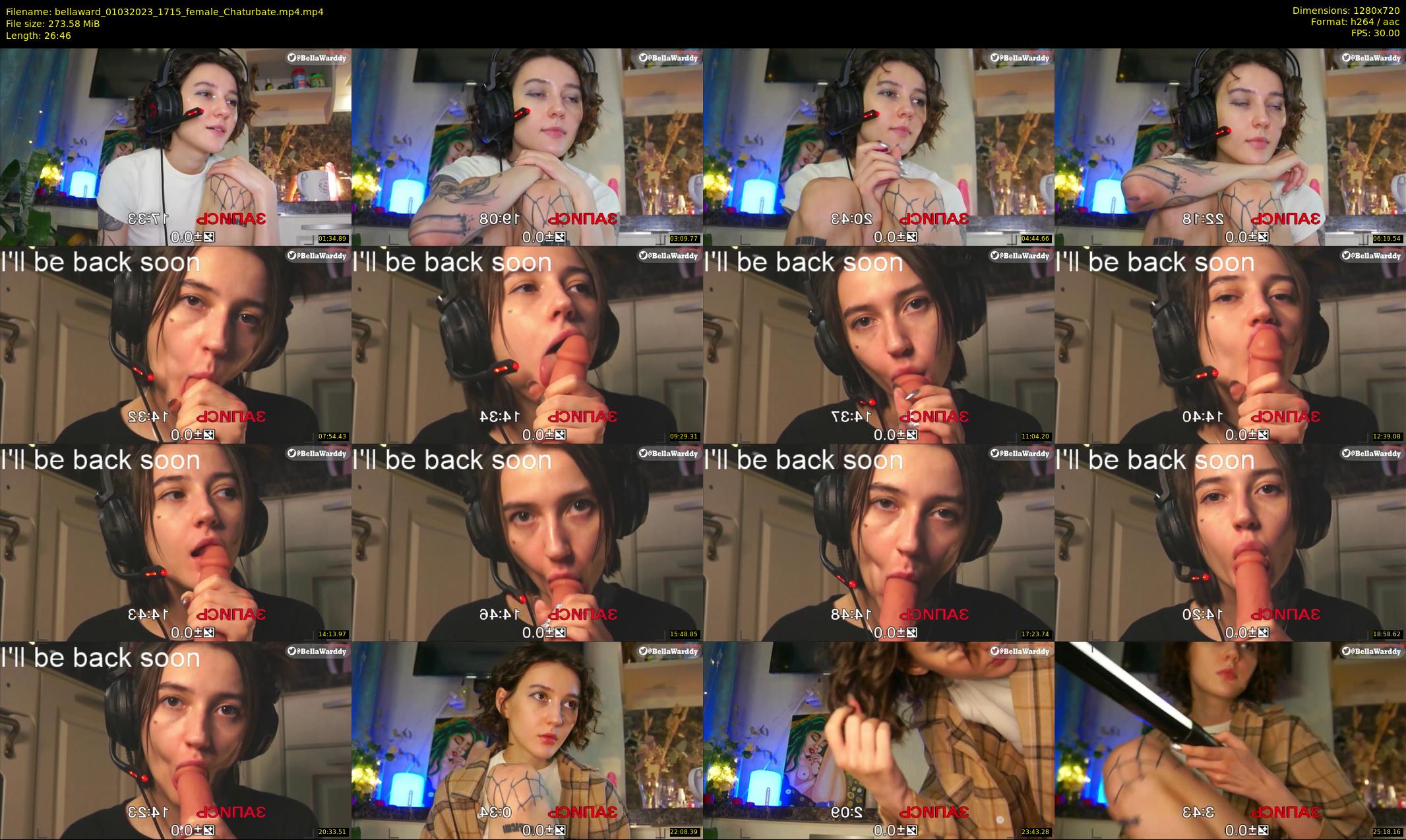 bellaward — 27 minute Chaturbate female cam show recording, 720p, Mar 1, 2023