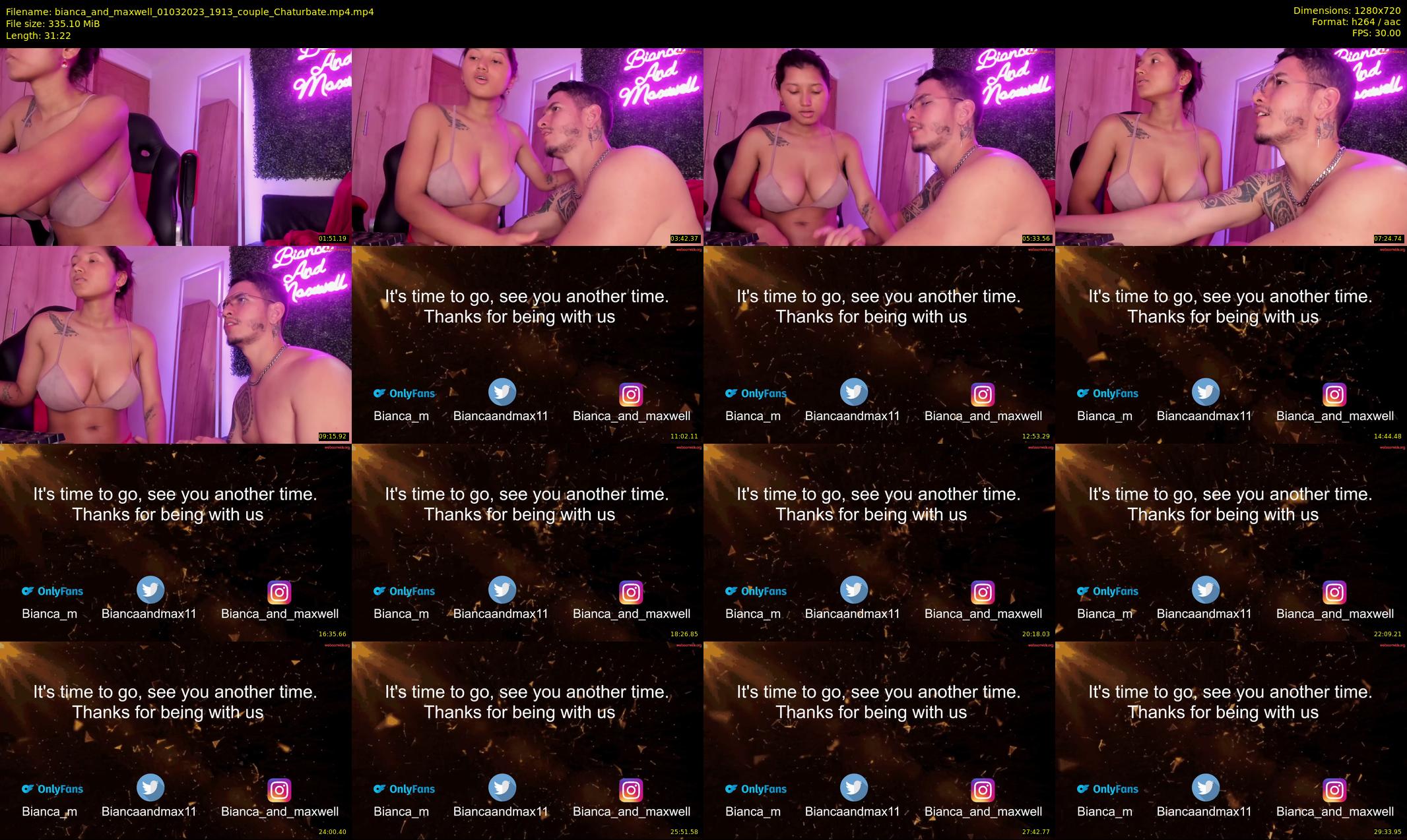 bianca_and_maxwell — 32 minute Chaturbate couple cam show recording, 720p, Mar 1, 2023