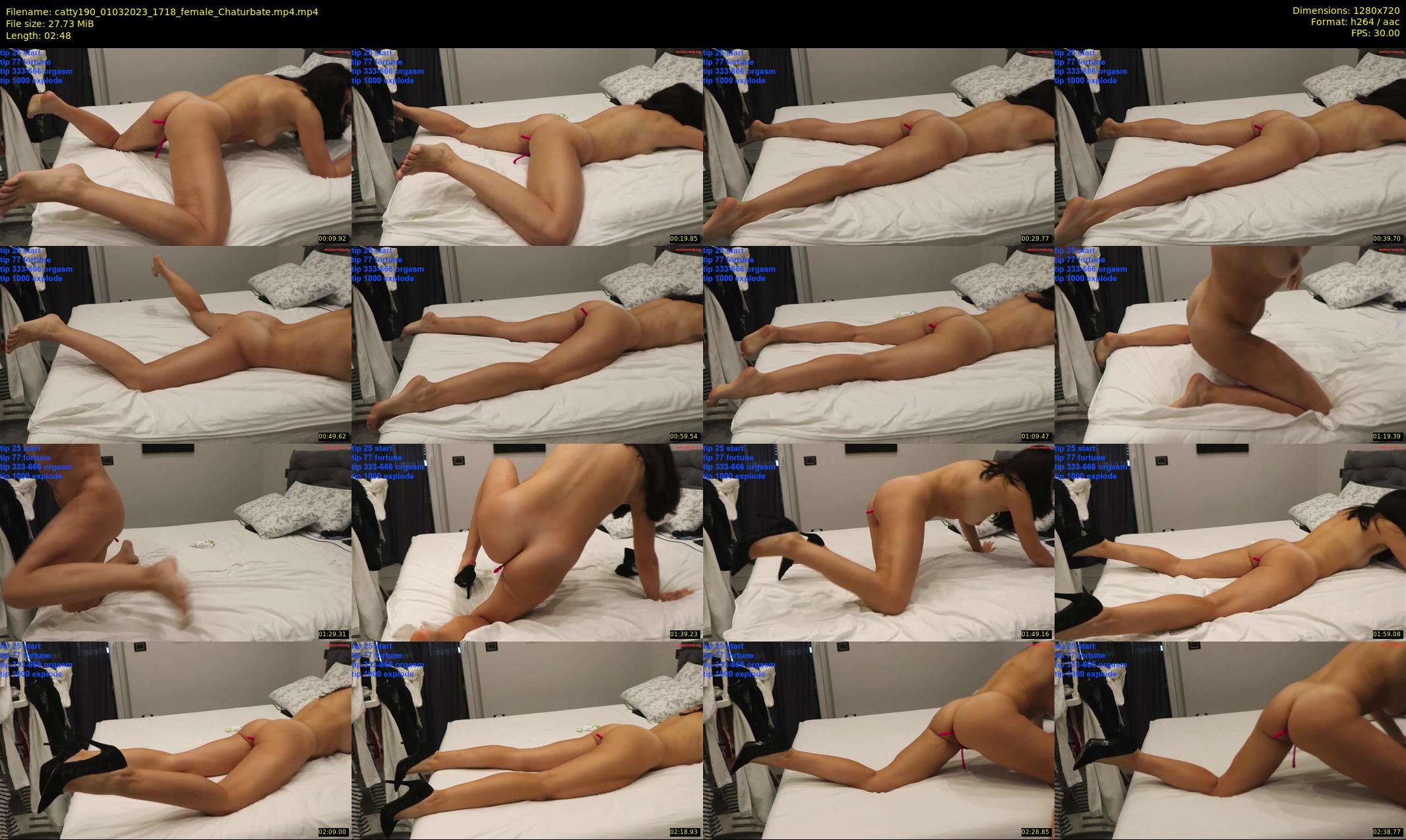 catty190 — 3 minute Chaturbate female cam show recording, 720p, Mar 1, 2023