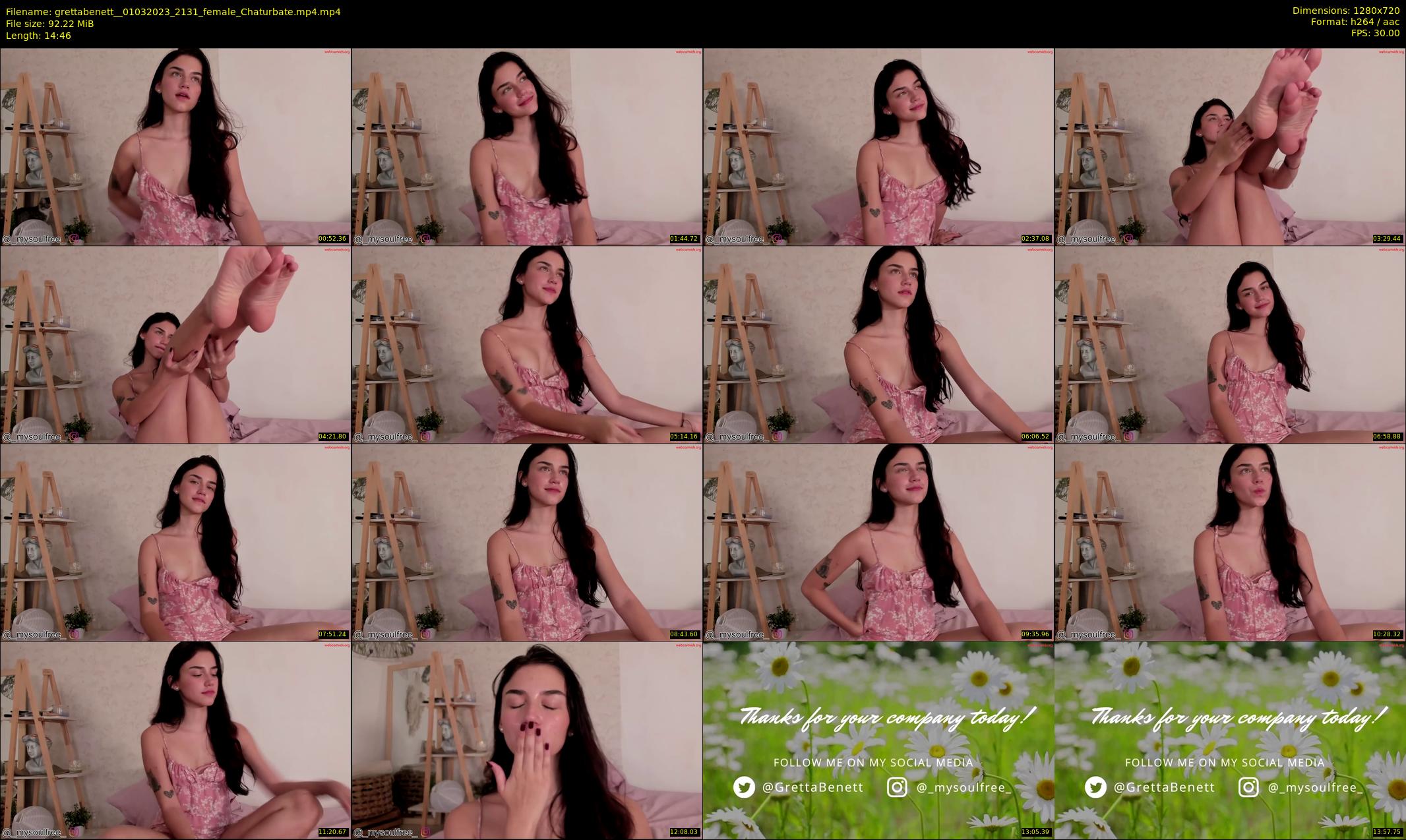 grettabenett_ — 15 minute Chaturbate female cam show recording, 720p, Mar 1, 2023