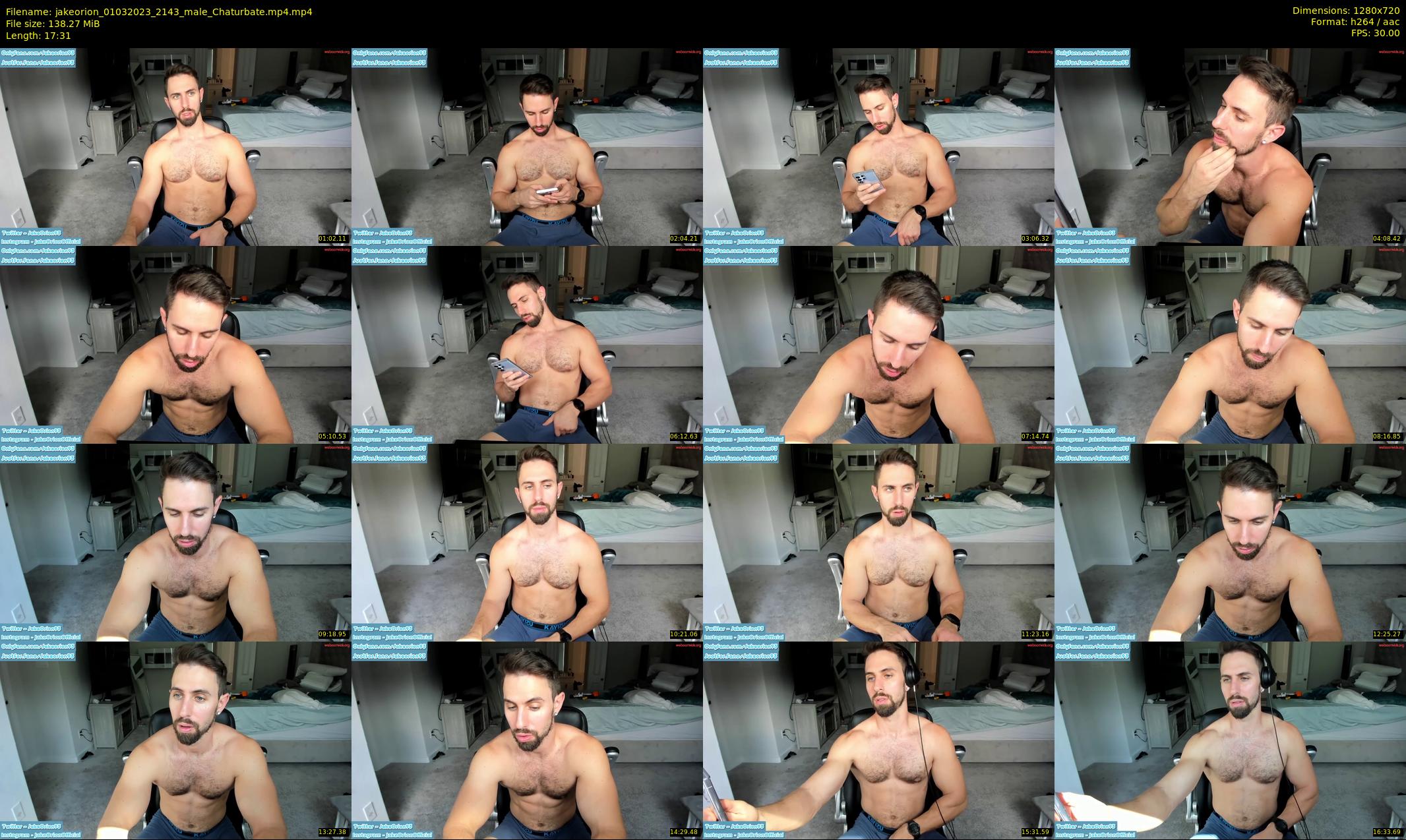 jakeorion — 18 minute Chaturbate male cam show recording, 720p, Mar 1, 2023