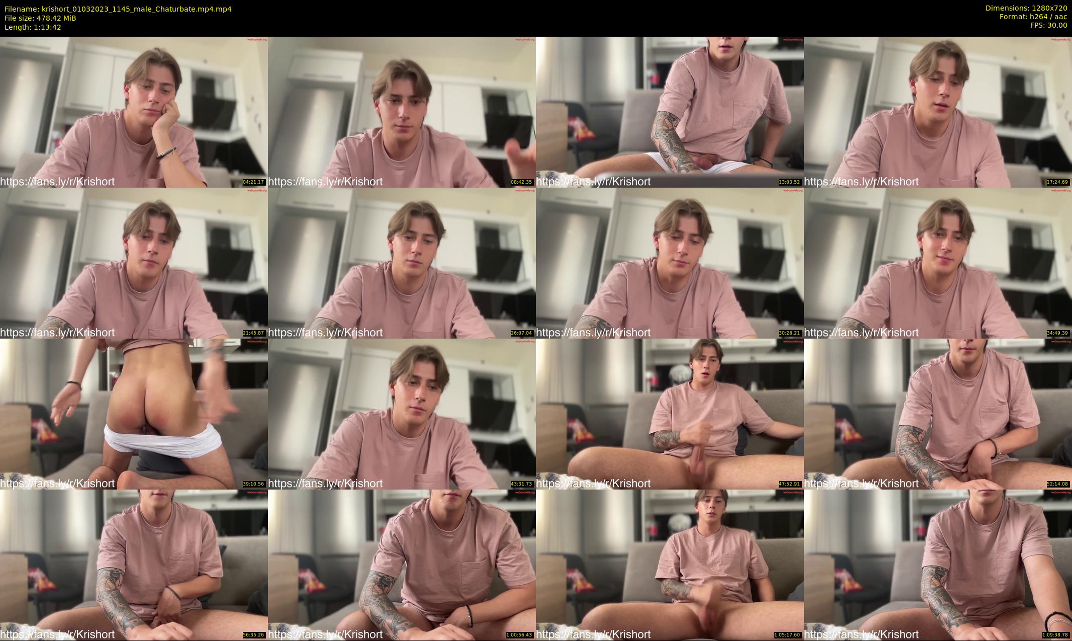 krishort — 74 minute Chaturbate male cam show recording, 720p, Mar 1, 2023