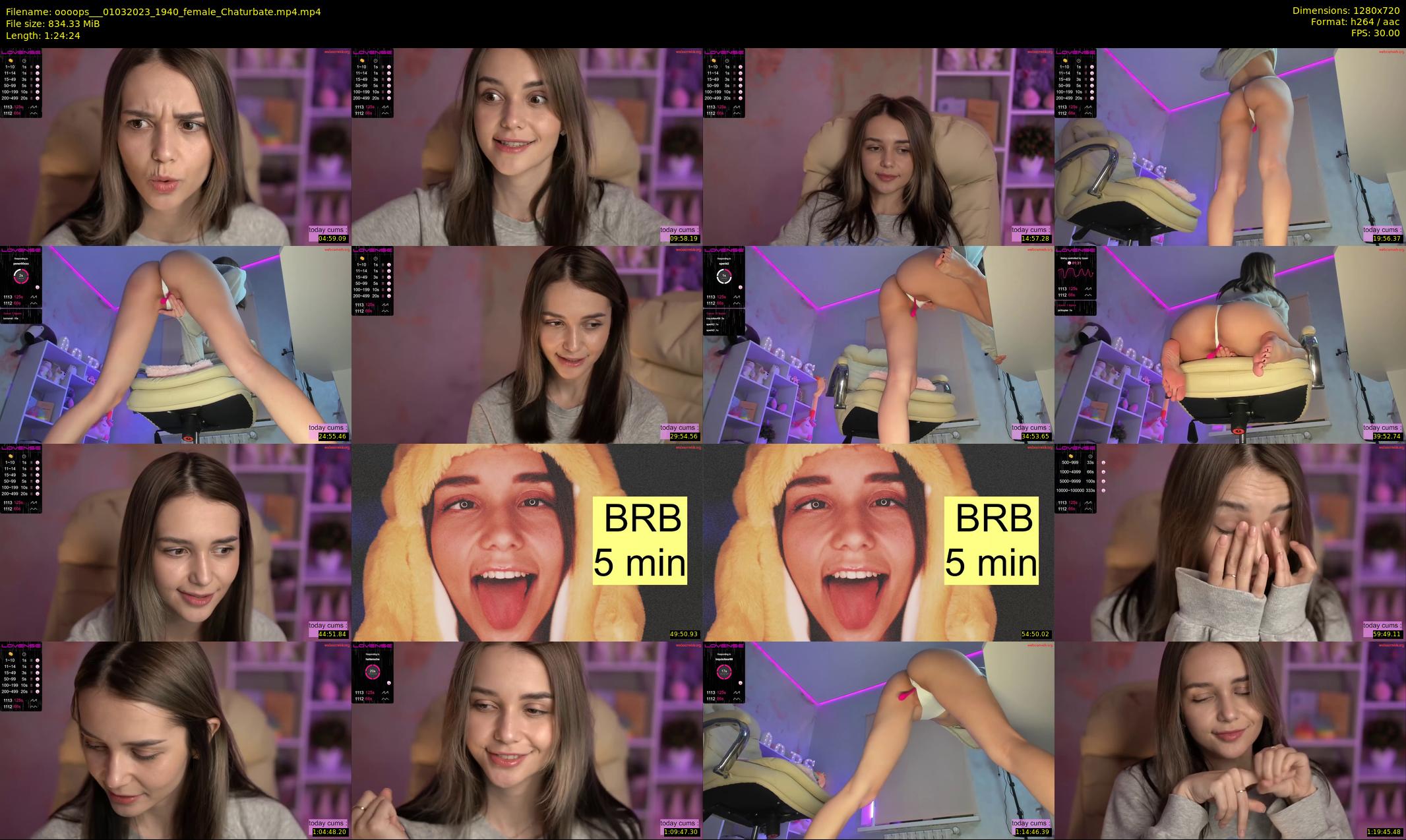 oooops__ — 85 minute Chaturbate female cam show recording, 720p, Mar 1, 2023