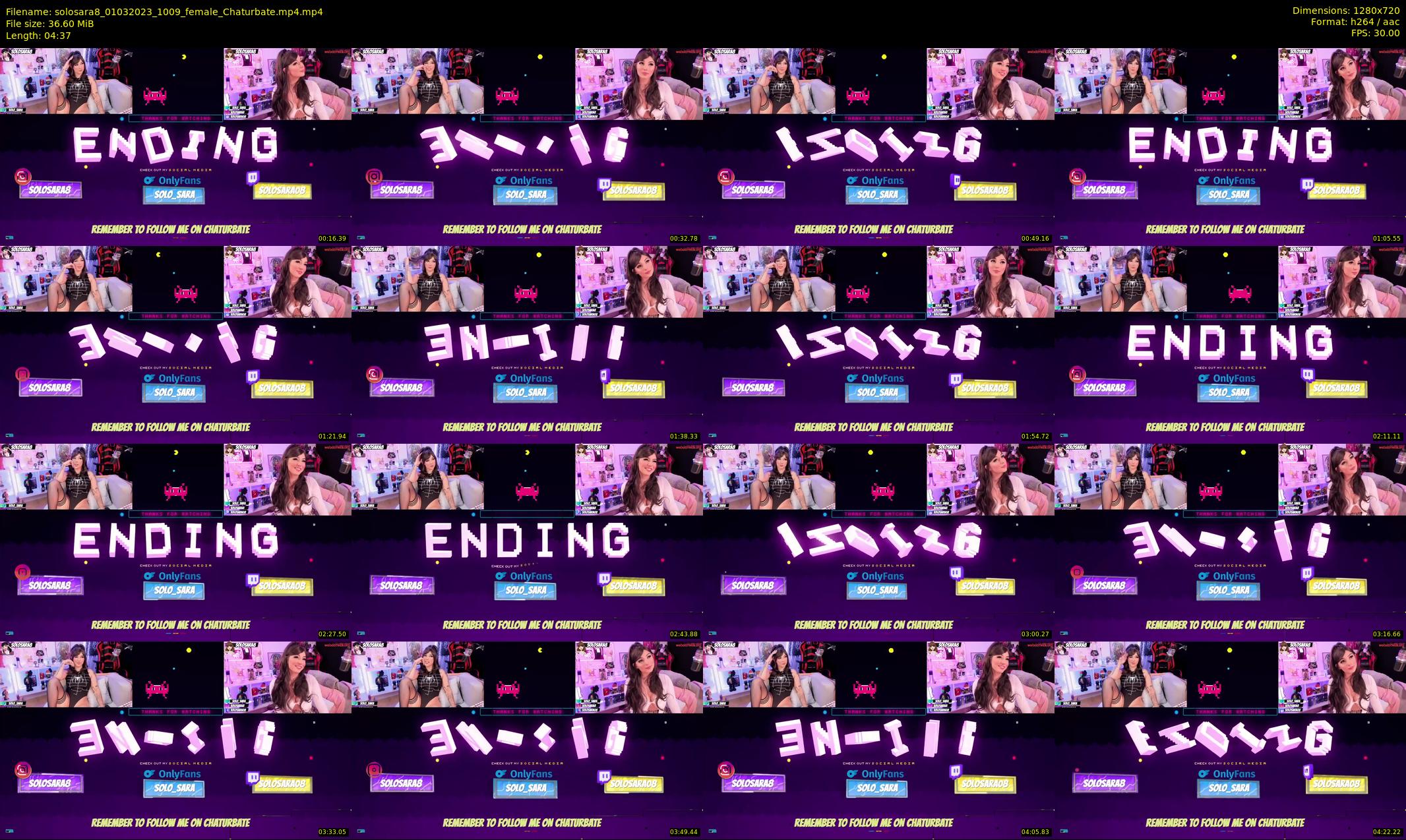 solosara8 — 5 minute Chaturbate female cam show recording, 720p, Mar 1, 2023