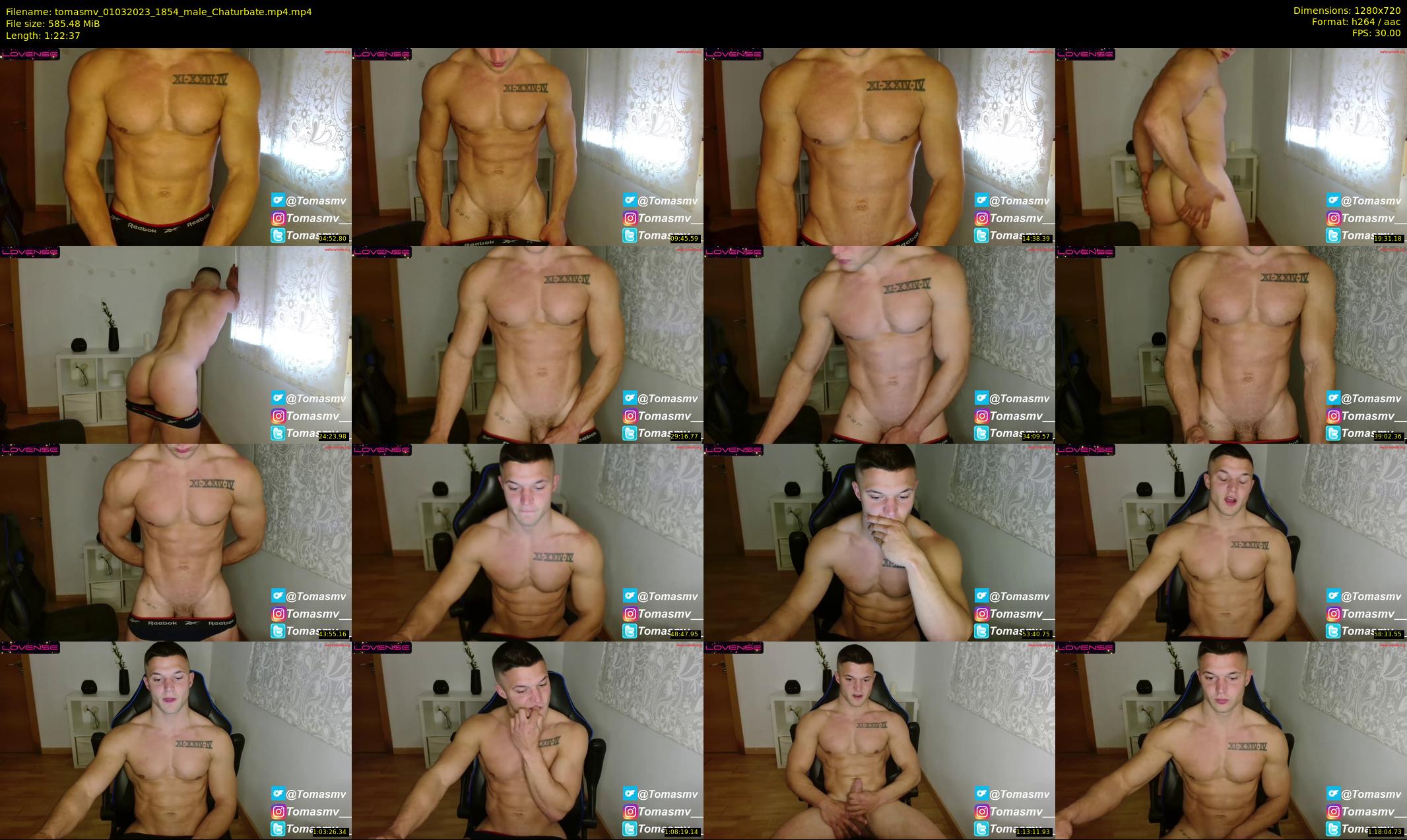 tomasmv — 83 minute Chaturbate male cam show recording, 720p, Mar 1, 2023