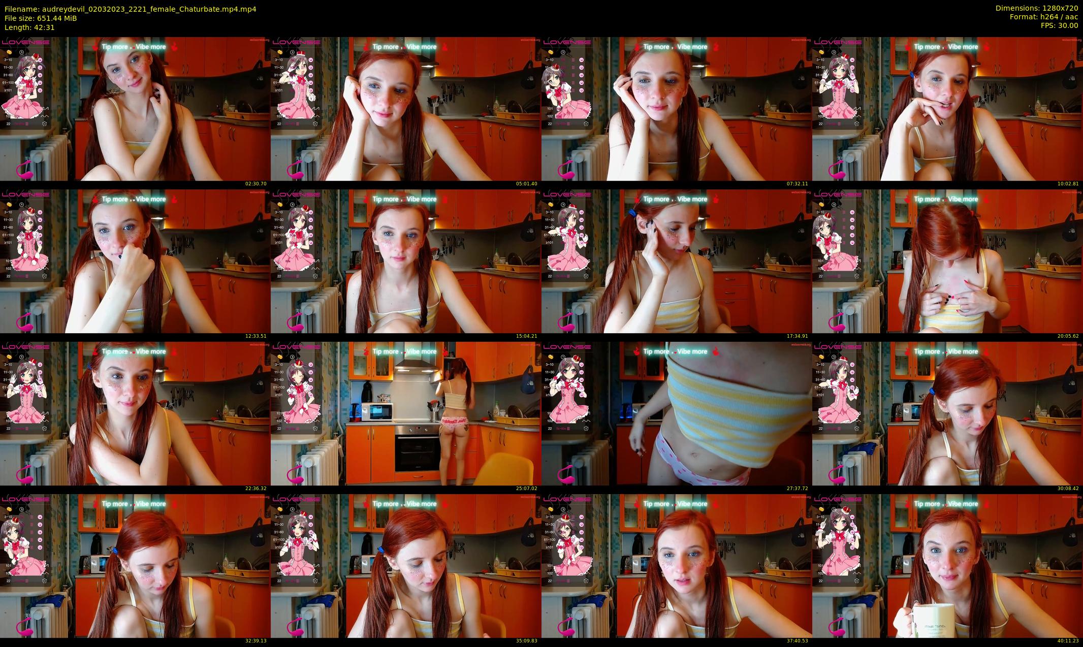 audreydevil — 43 minute Chaturbate female cam show recording, 720p, Mar 2, 2023