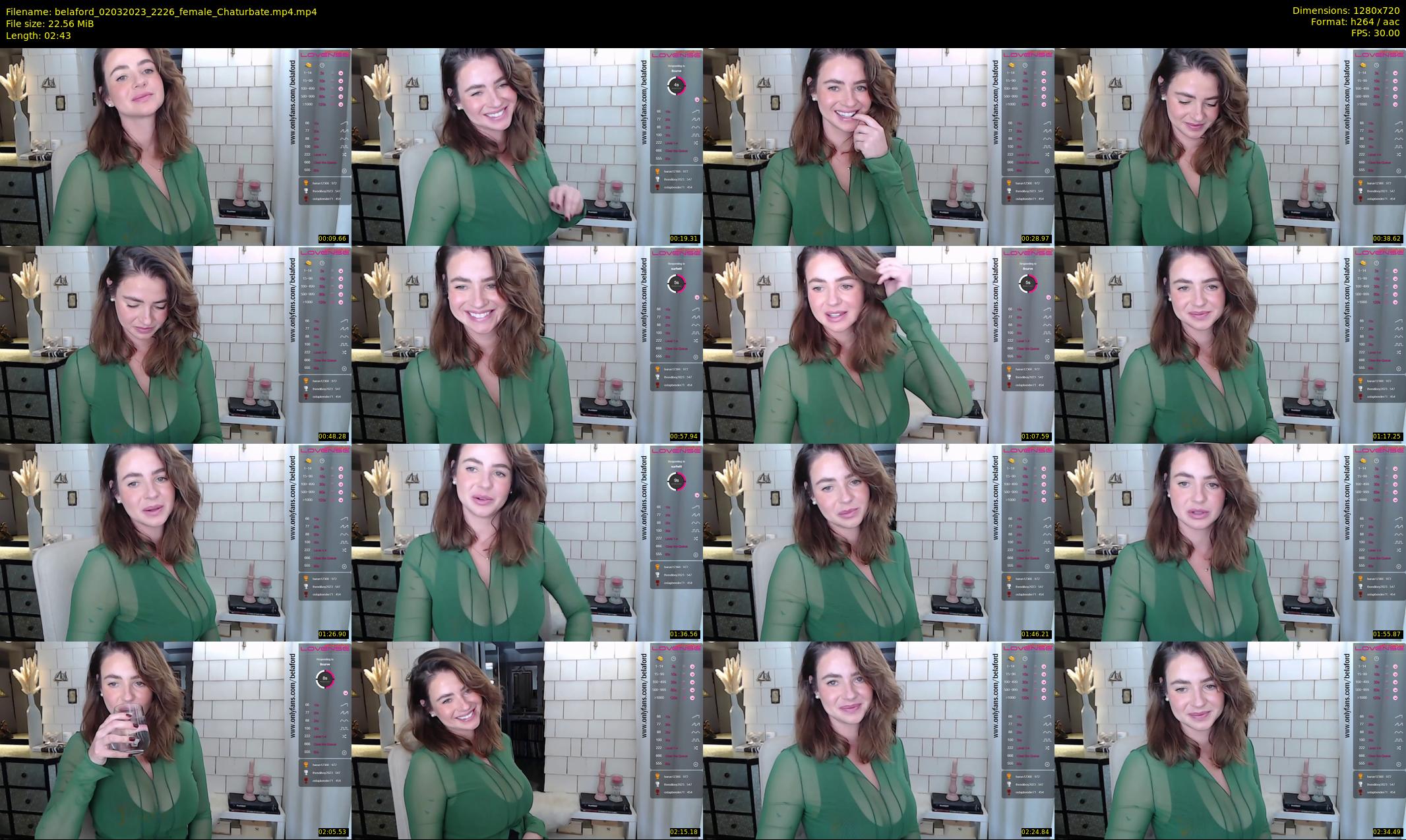 belaford — 3 minute Chaturbate female cam show recording, 720p, Mar 2, 2023