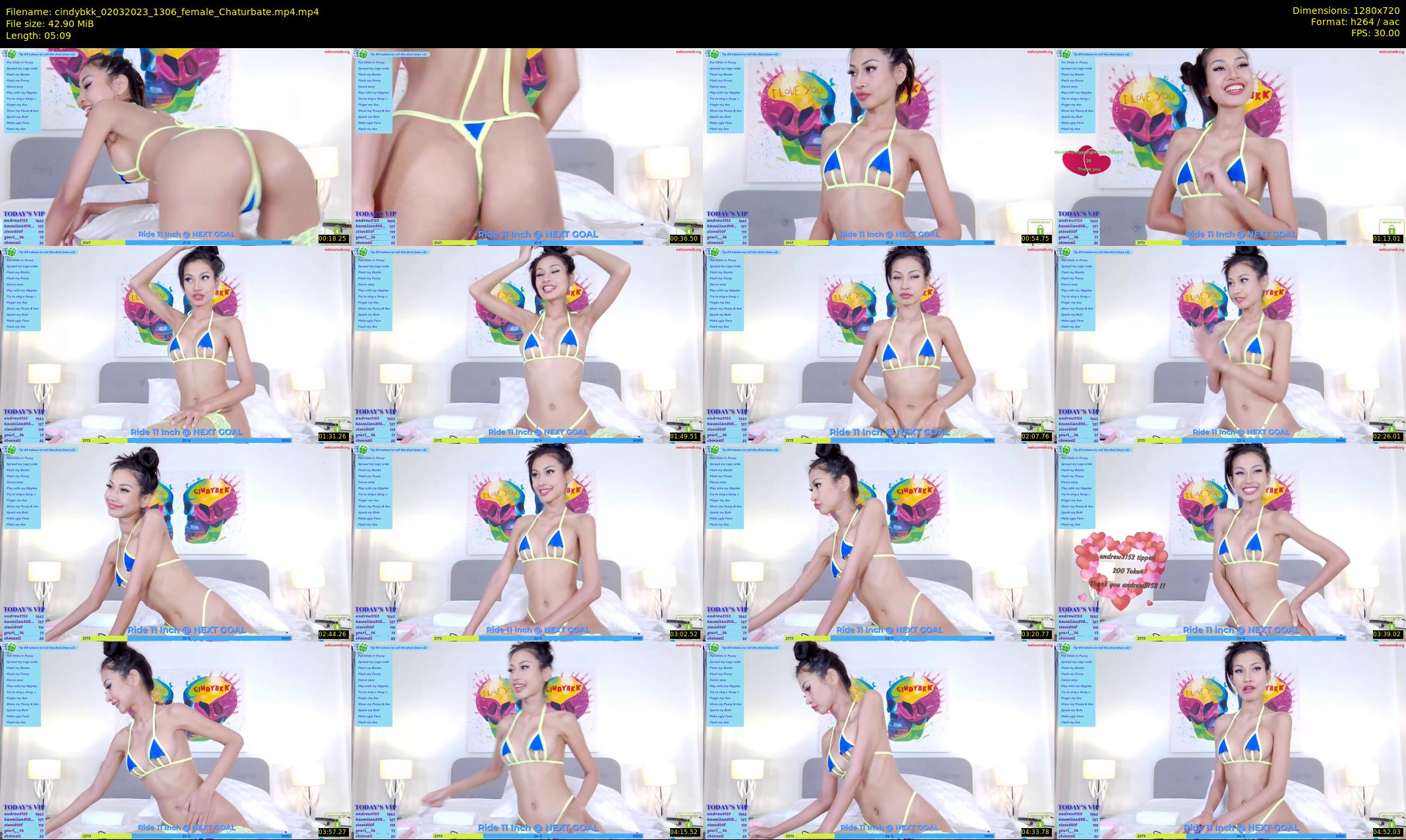 cindybkk — 6 minute Chaturbate female cam show recording, 720p, Mar 2, 2023
