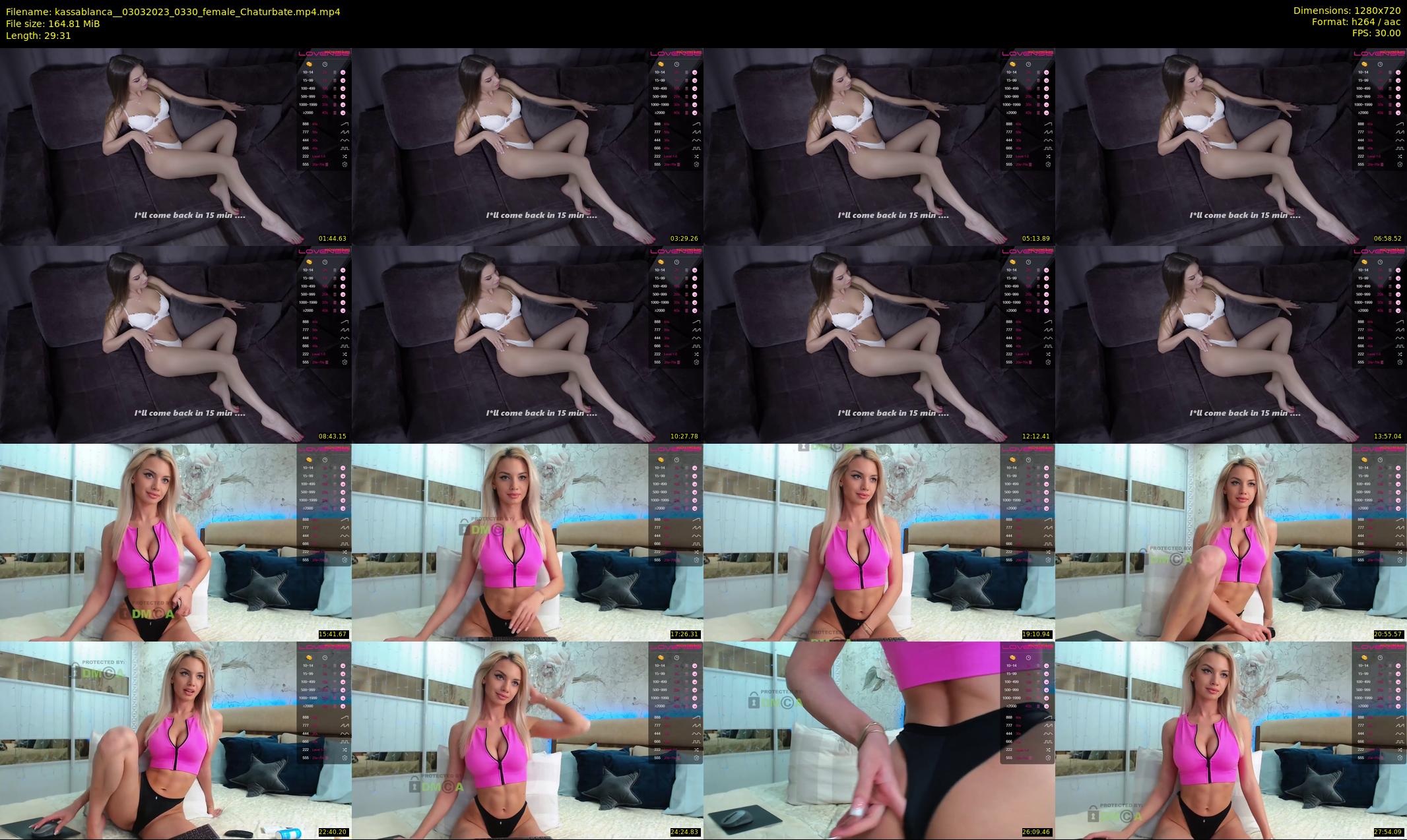 kassablanca_ — 30 minute Chaturbate female cam show recording, 720p, Mar 3, 2023