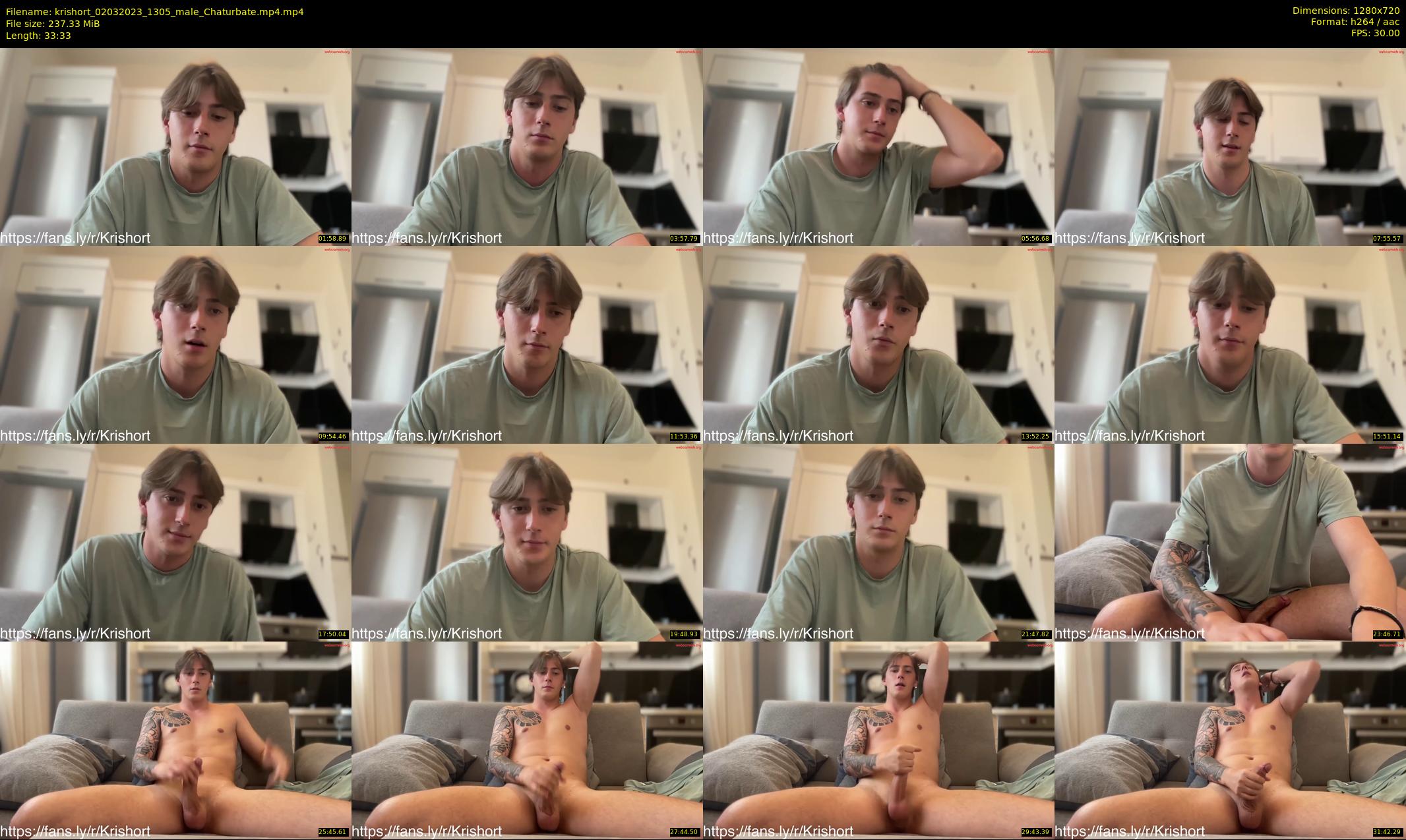 krishort — 34 minute Chaturbate male cam show recording, 720p, Mar 2, 2023