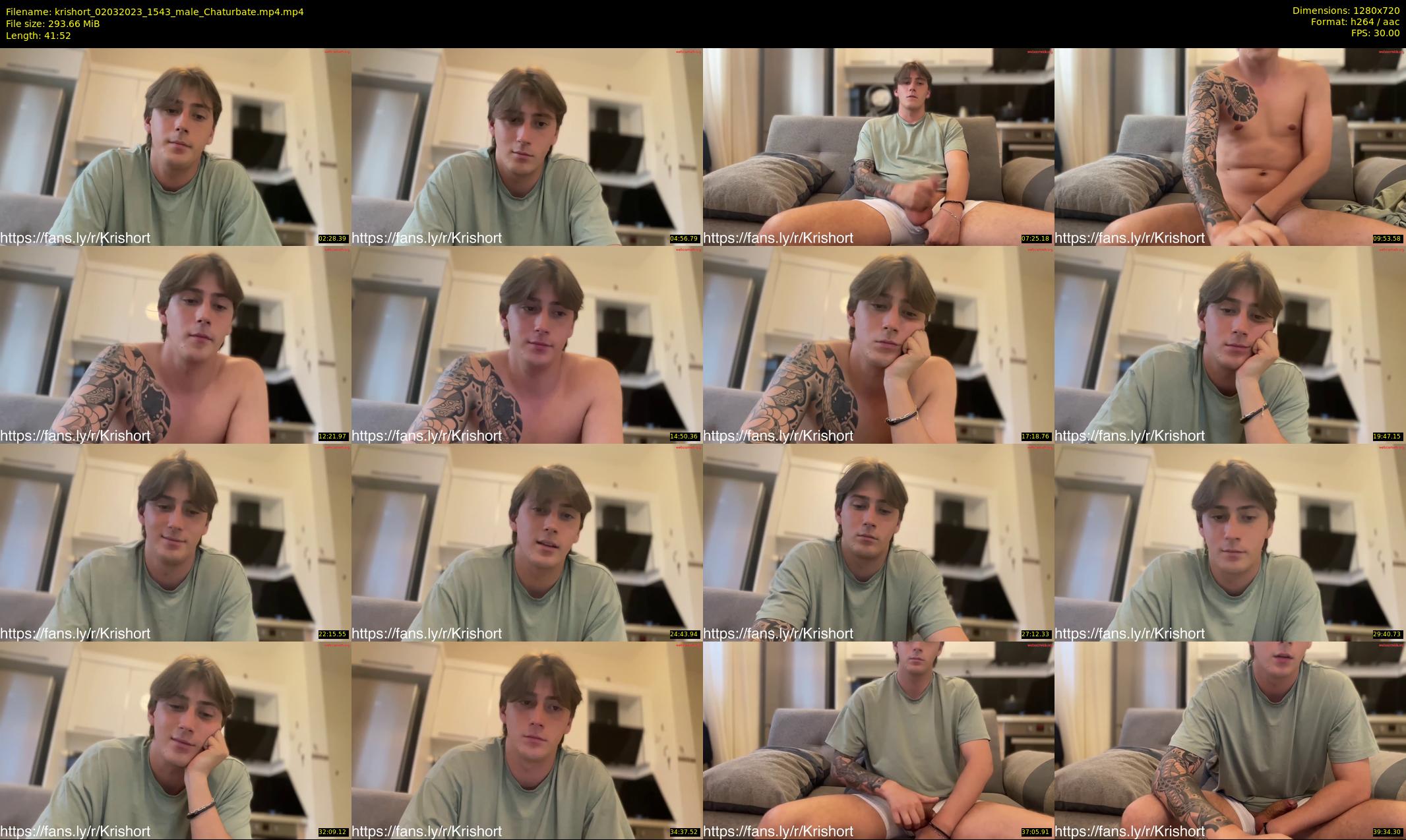 krishort — 42 minute Chaturbate male cam show recording, 720p, Mar 2, 2023
