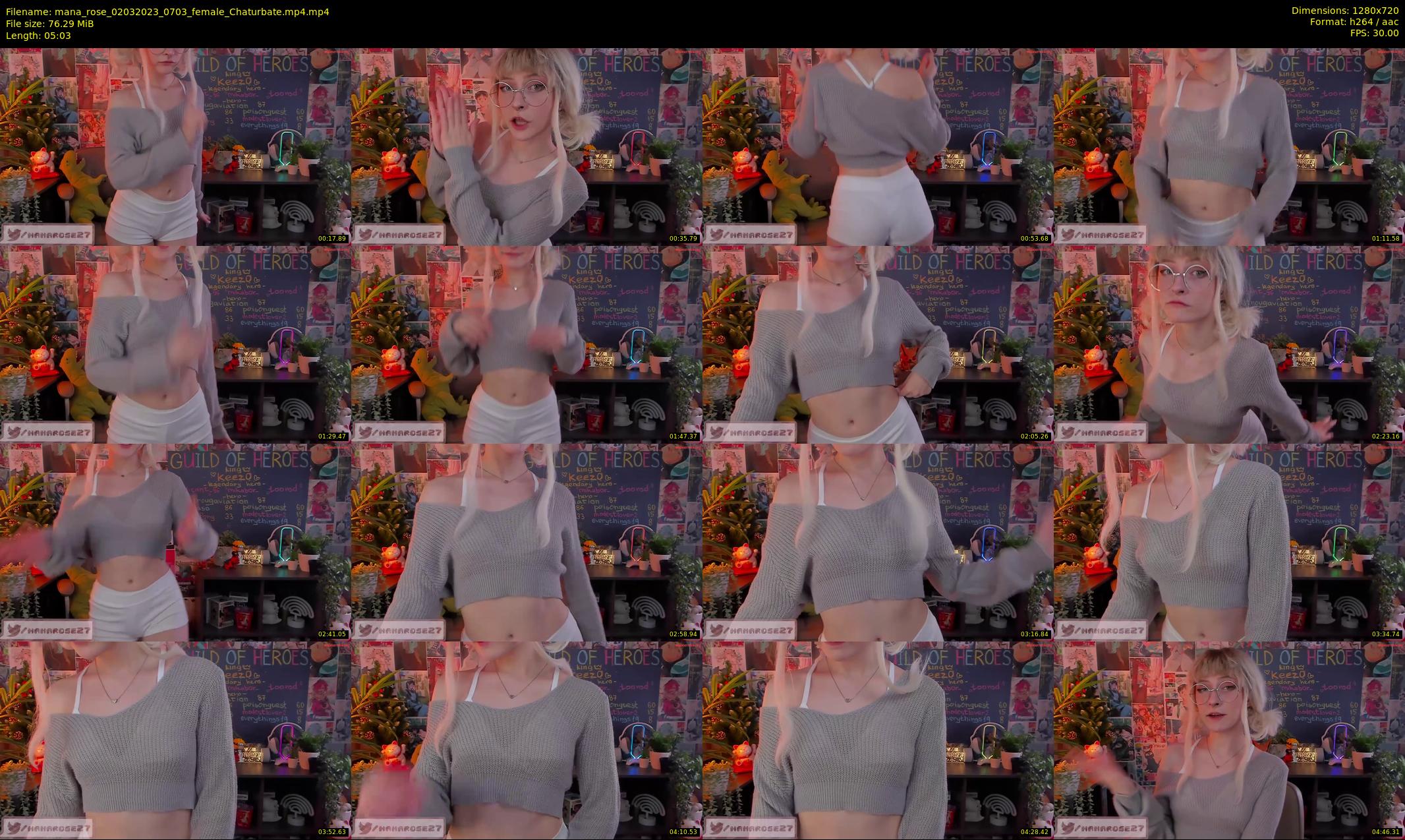 mana_rose — 6 minute Chaturbate female cam show recording, 720p, Mar 2, 2023