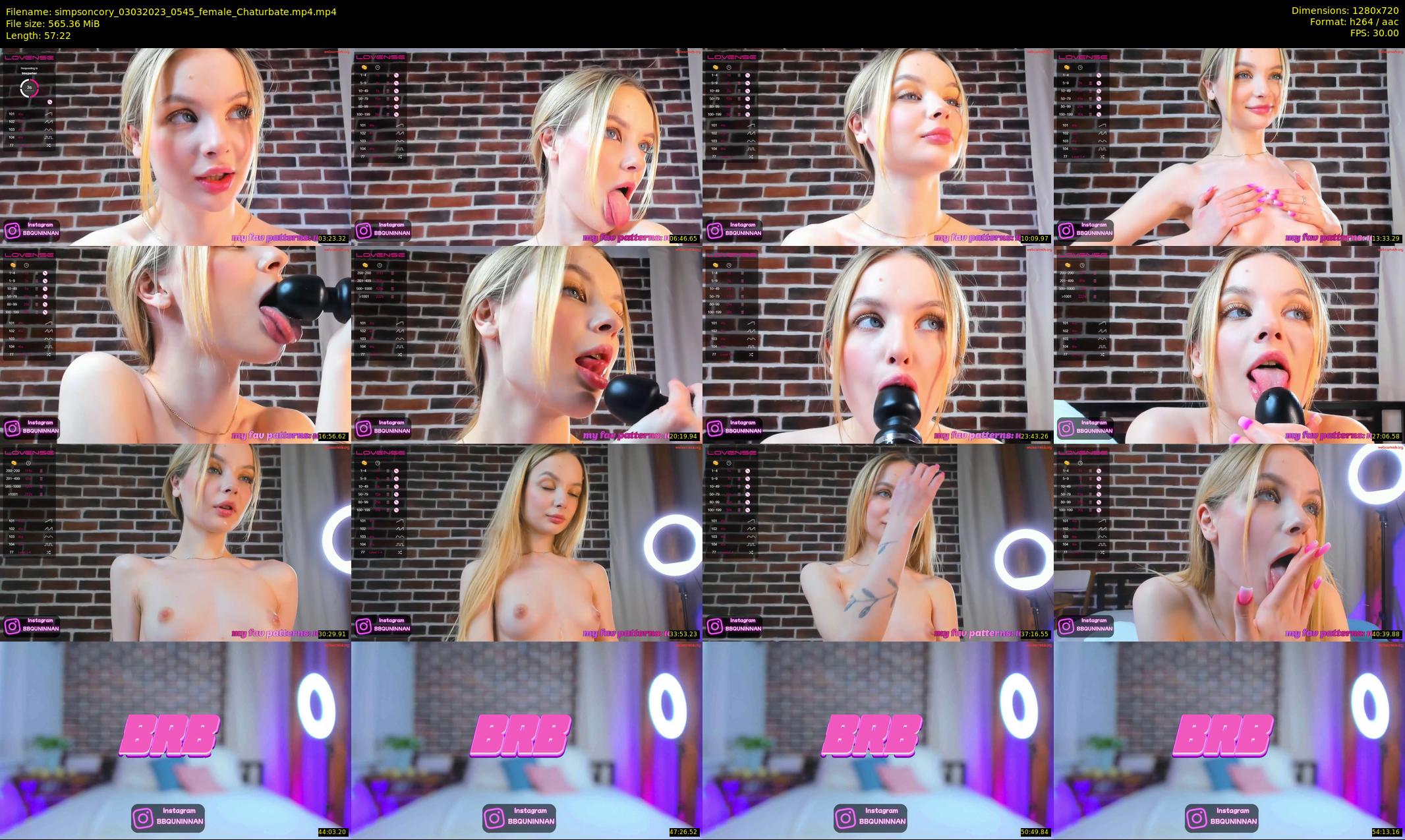 simpsoncory — 58 minute Chaturbate female cam show recording, 720p, Mar 3, 2023