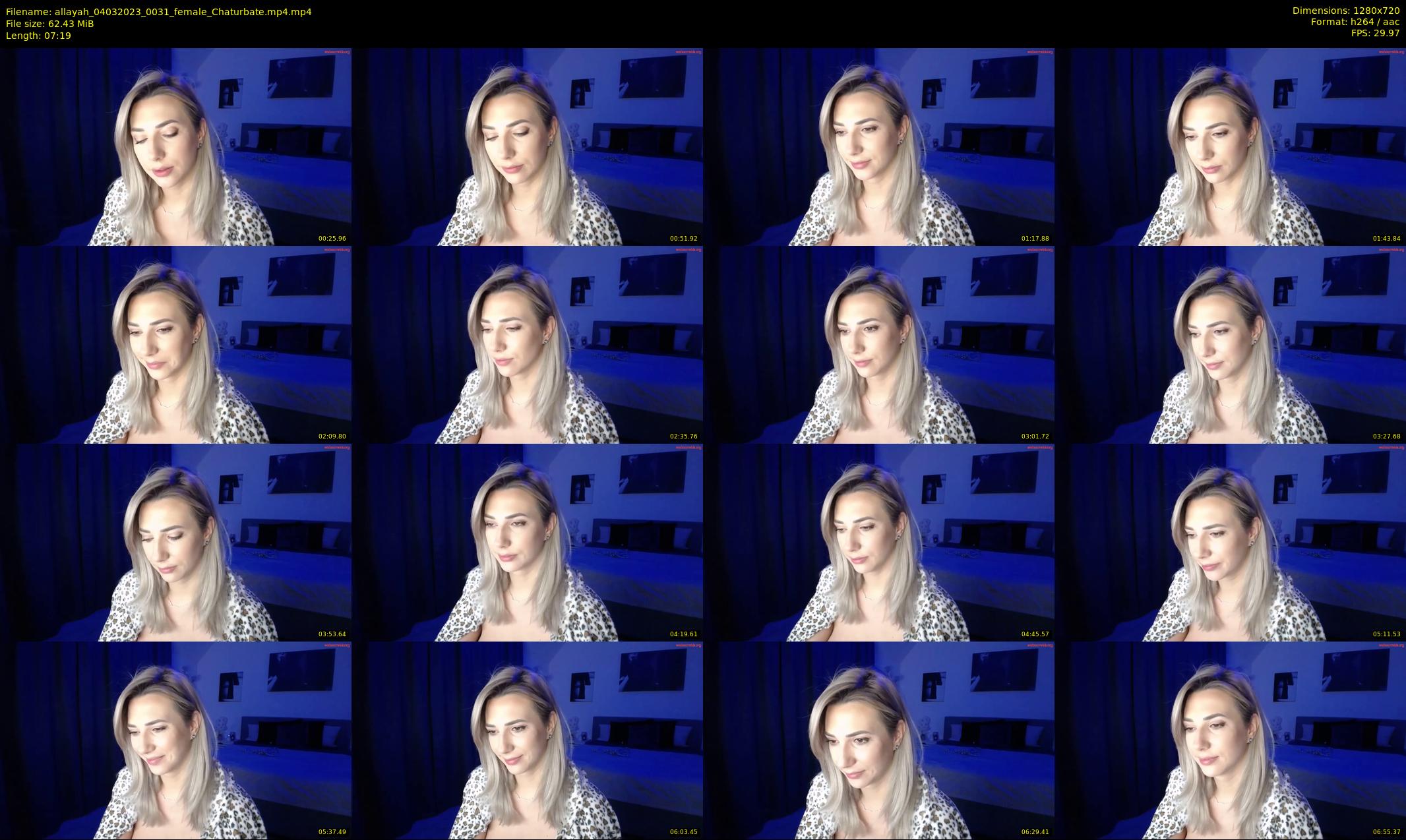 allayah — 8 minute Chaturbate female cam show recording, 720p, Mar 4, 2023