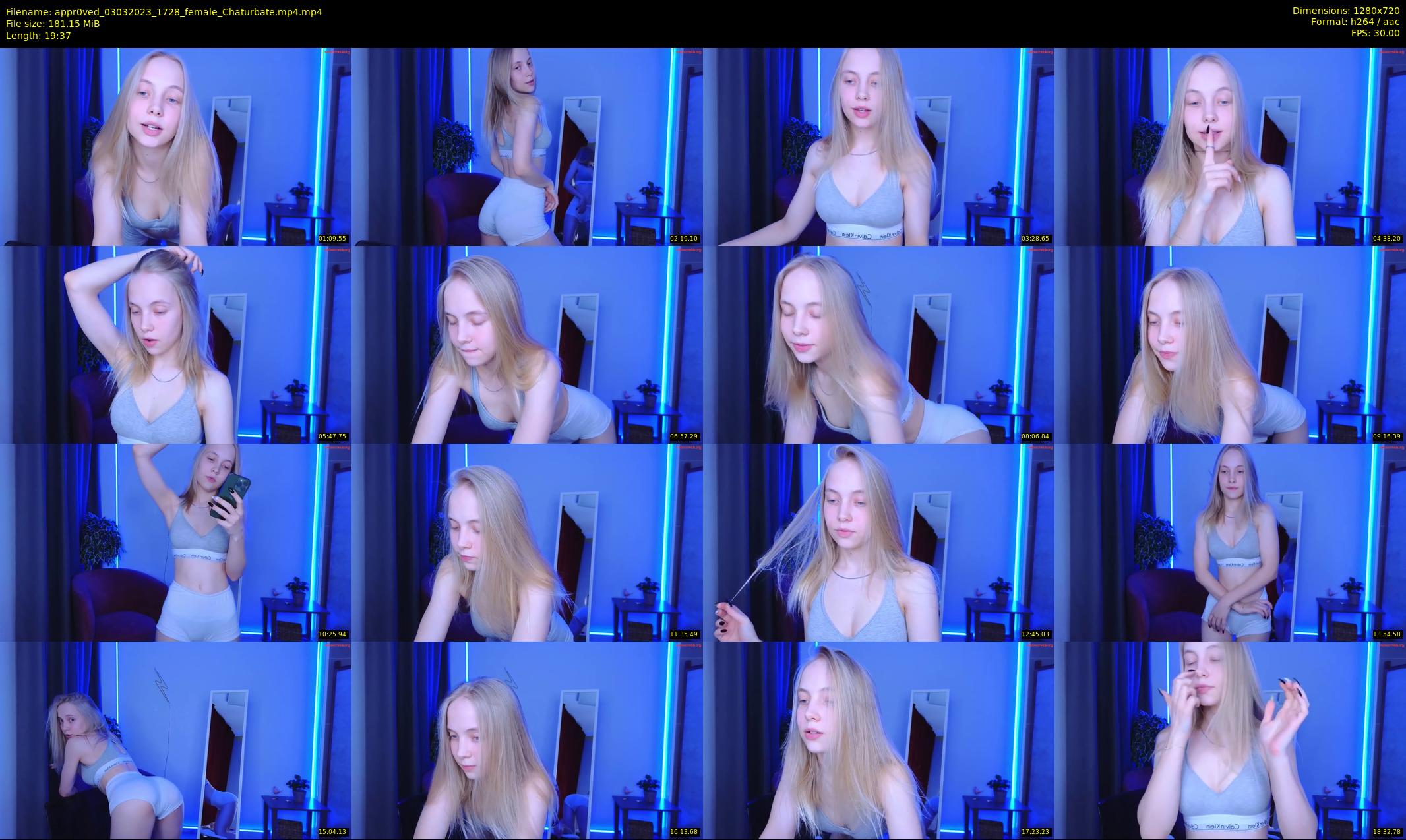 appr0ved — 20 minute Chaturbate female cam show recording, 720p, Mar 3, 2023