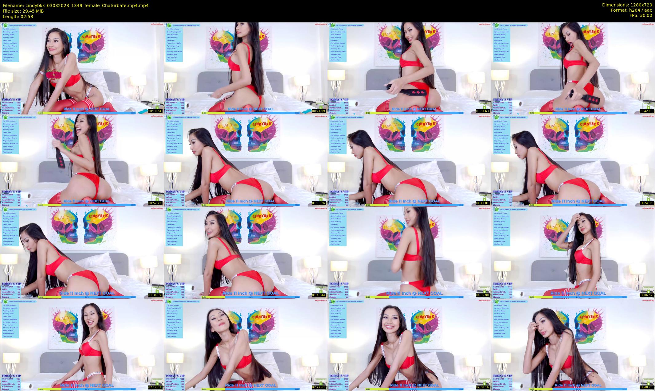cindybkk — 3 minute Chaturbate female cam show recording, 720p, Mar 3, 2023