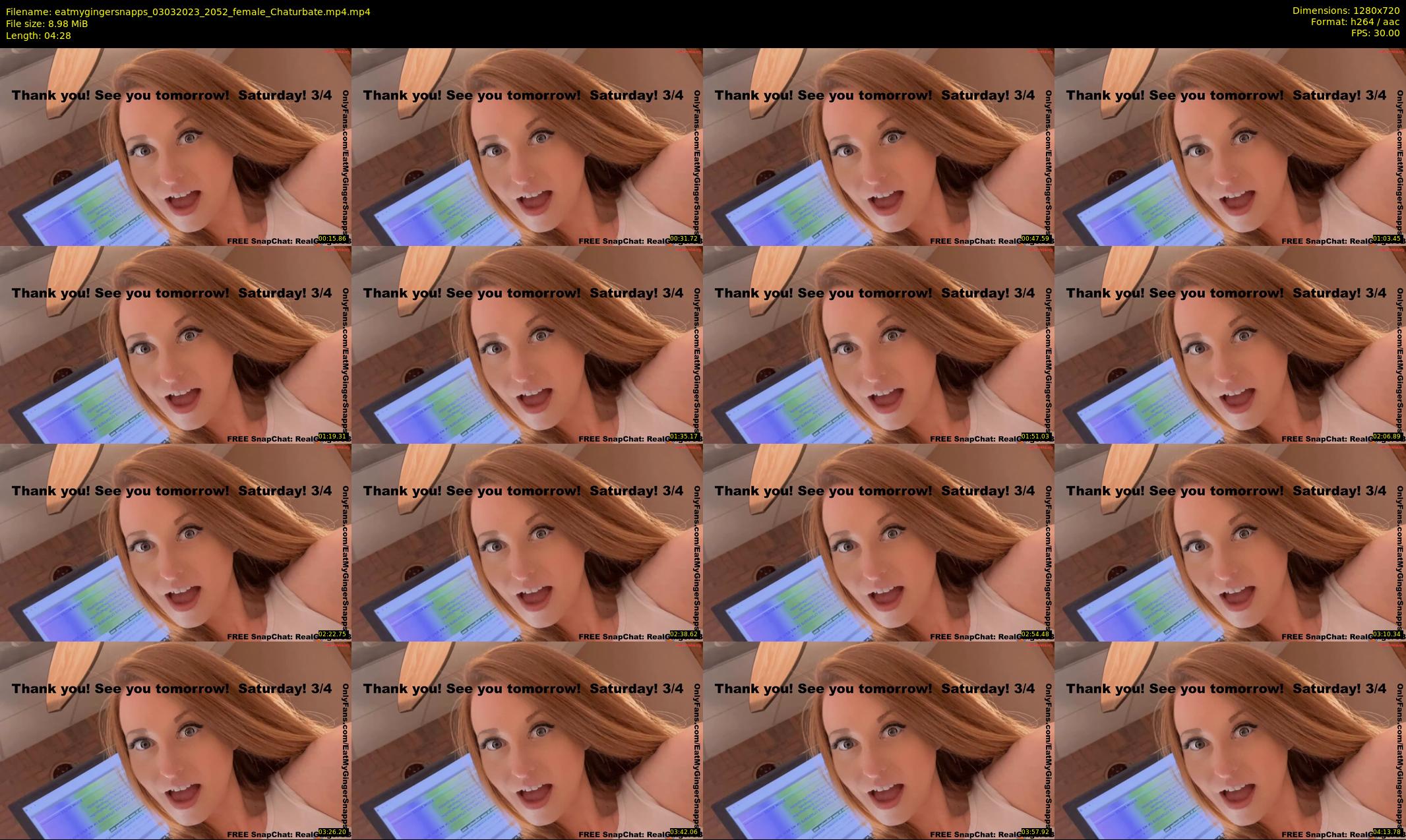 eatmygingersnapps — 5 minute Chaturbate female cam show recording, 720p, Mar 3, 2023