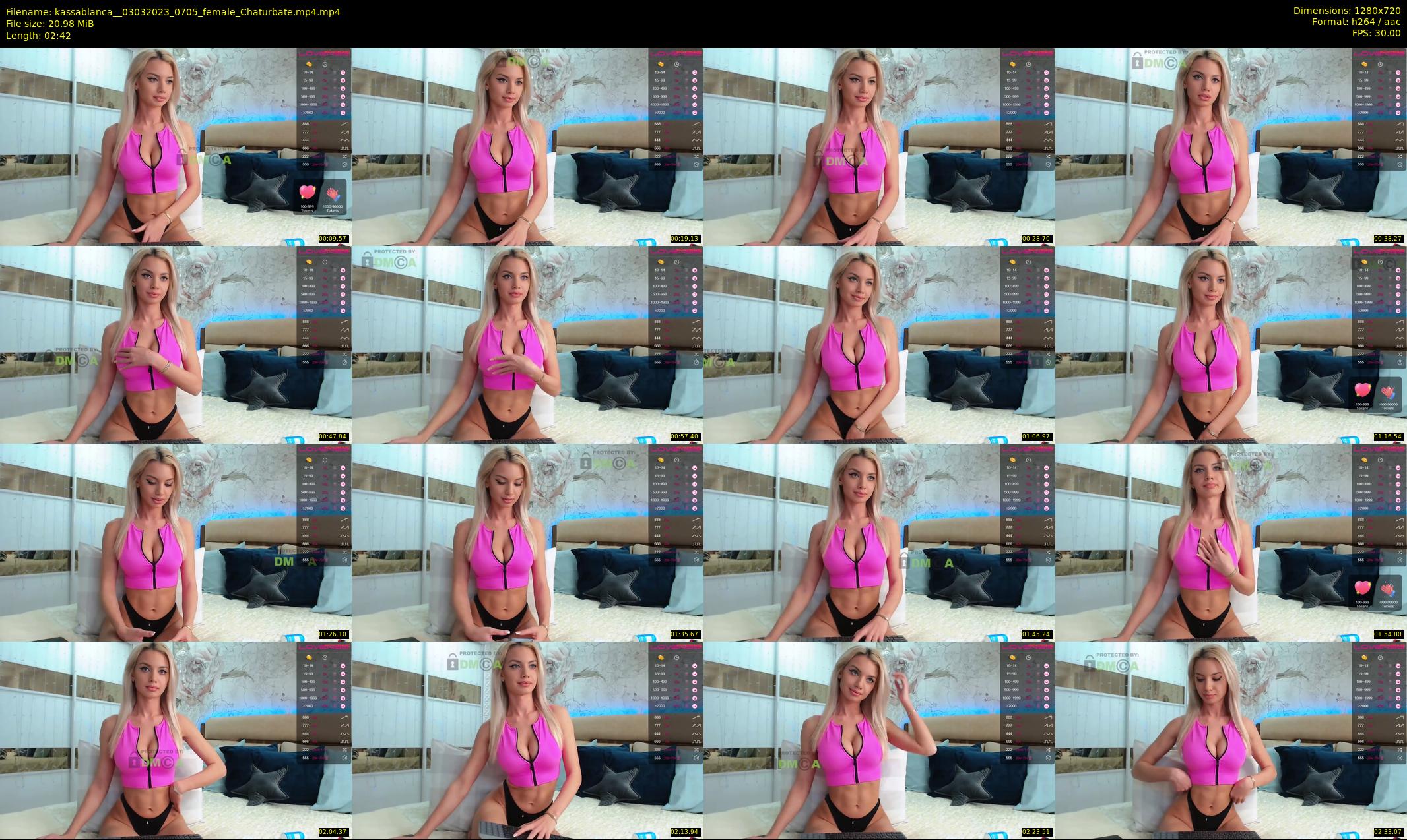 kassablanca_ — 3 minute Chaturbate female cam show recording, 720p, Mar 3, 2023