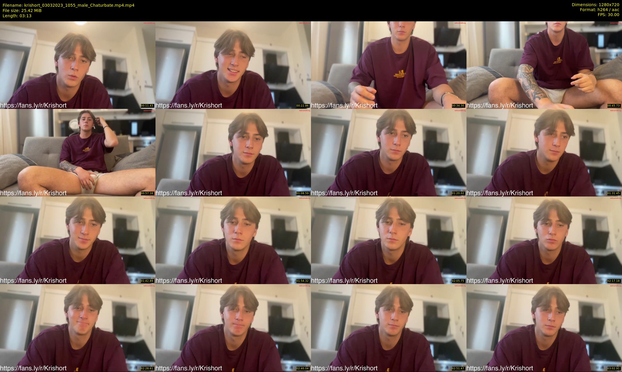krishort — 4 minute Chaturbate male cam show recording, 720p, Mar 3, 2023