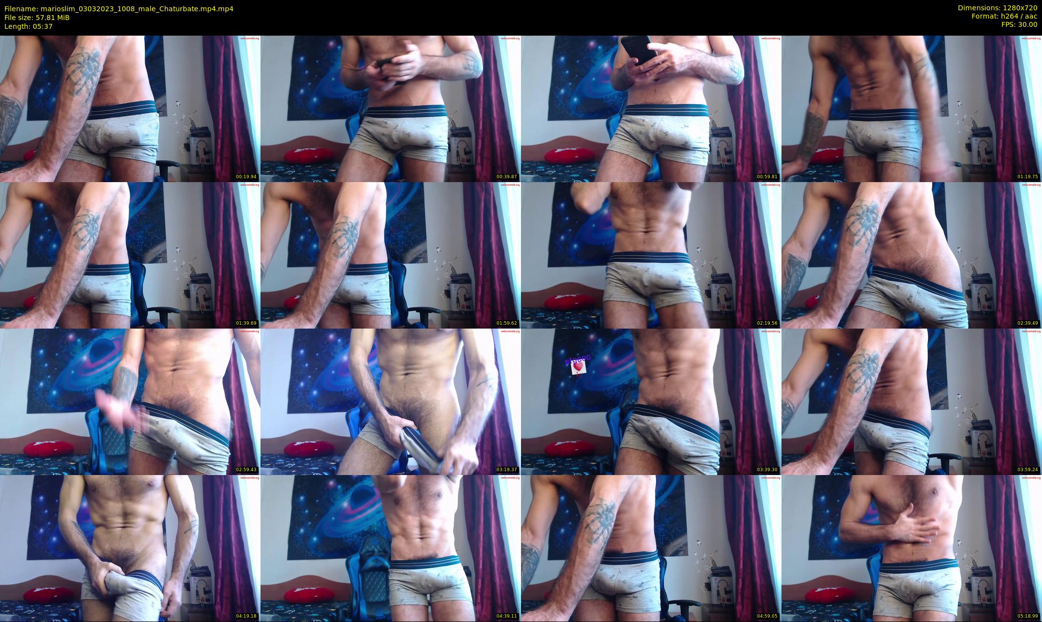 marioslim — 6 minute Chaturbate male cam show recording, 720p, Mar 3, 2023