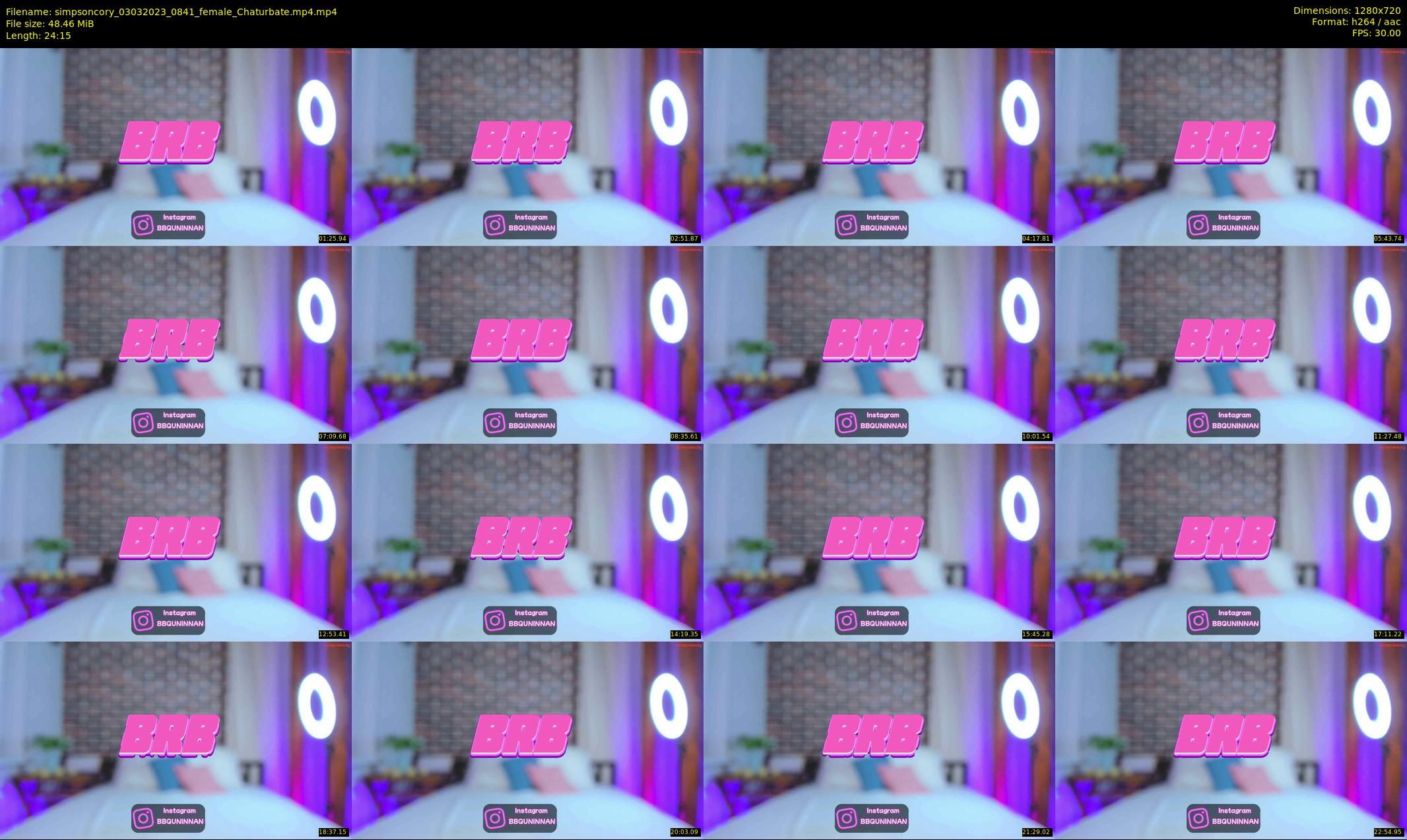 simpsoncory — 25 minute Chaturbate female cam show recording, 720p, Mar 3, 2023