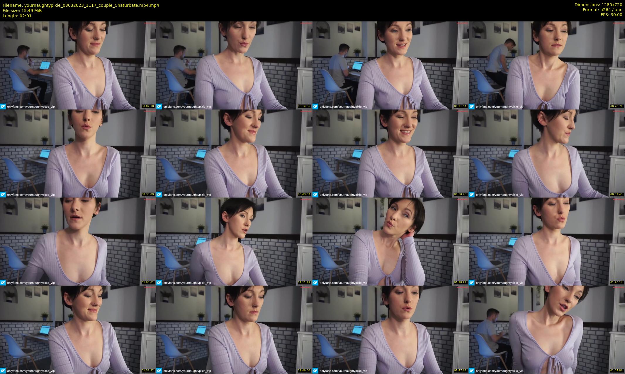 yournaughtypixie — 3 minute Chaturbate couple cam show recording, 720p, Mar 3, 2023