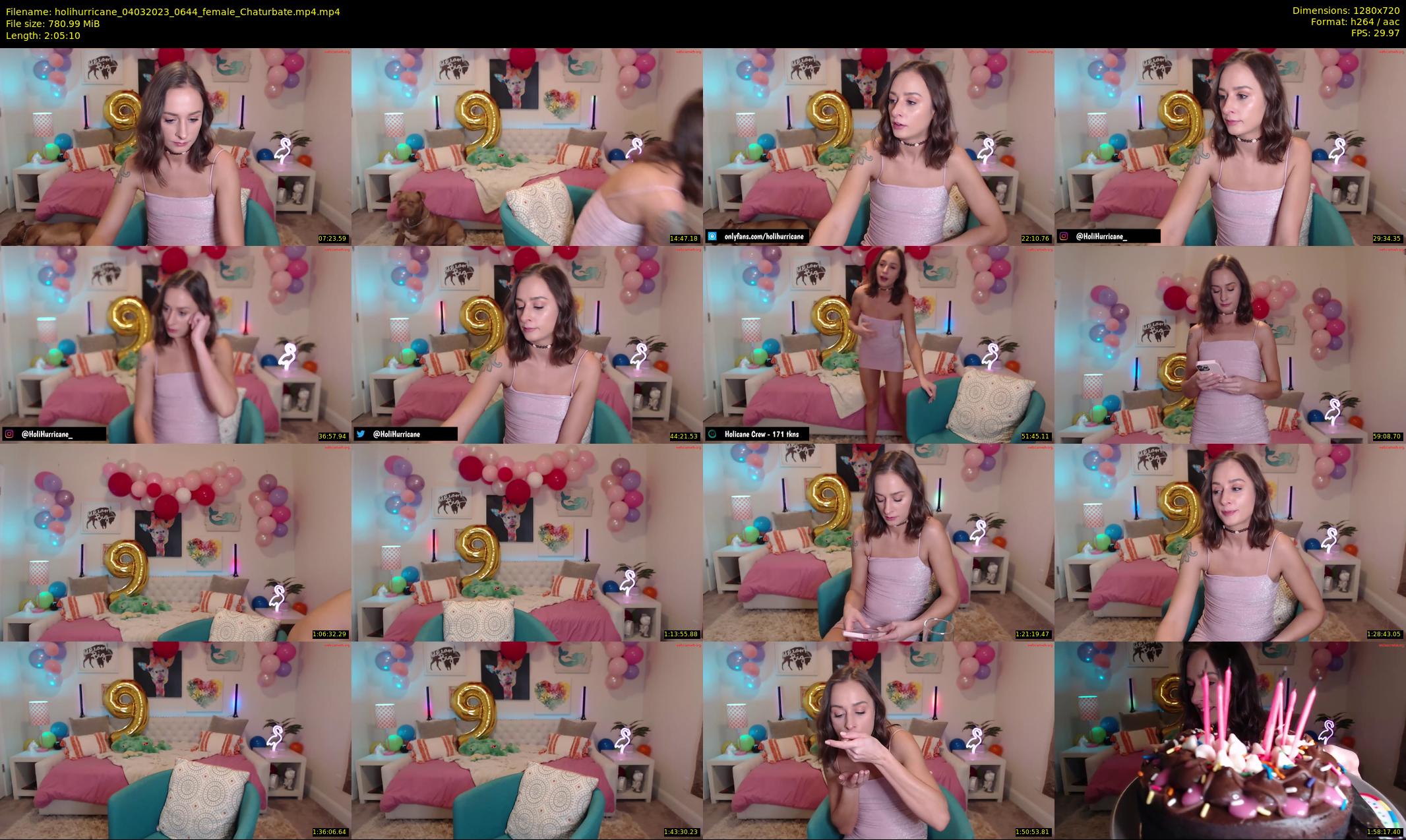 holihurricane — 126 minute Chaturbate female cam show recording, 720p, Mar 4, 2023