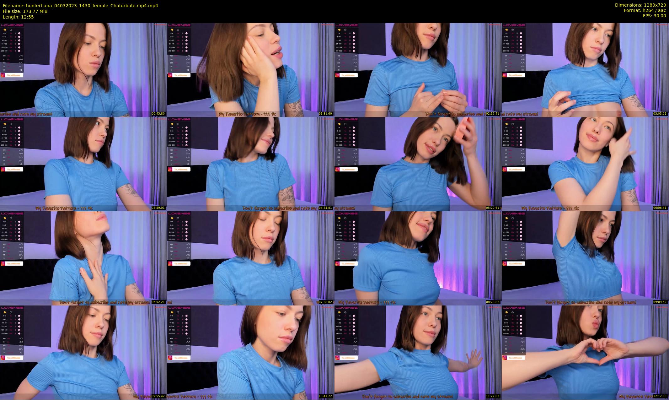 huntertiana — 13 minute Chaturbate female cam show recording, 720p, Mar 4, 2023