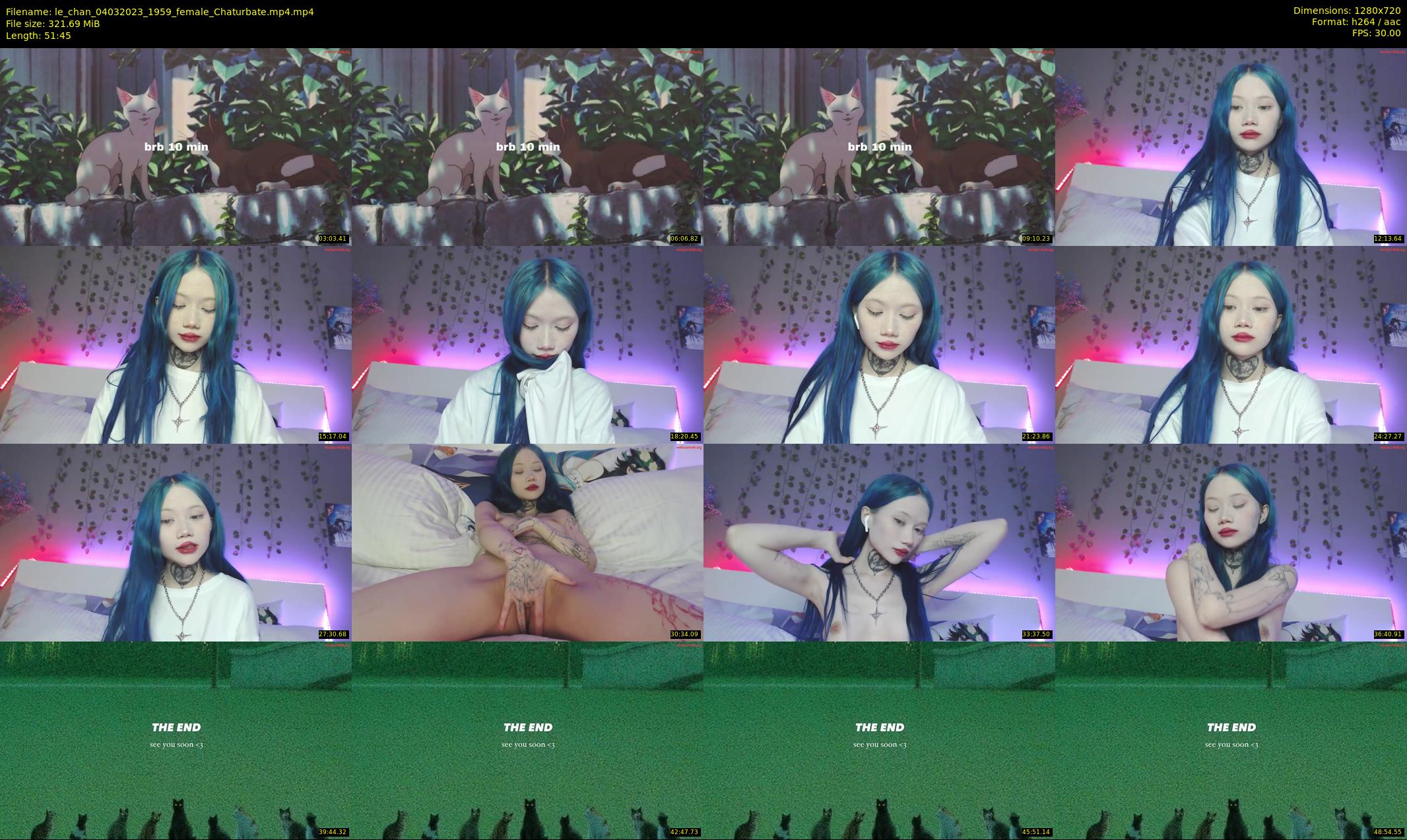 le_chan — 52 minute Chaturbate female cam show recording, 720p, Mar 4, 2023