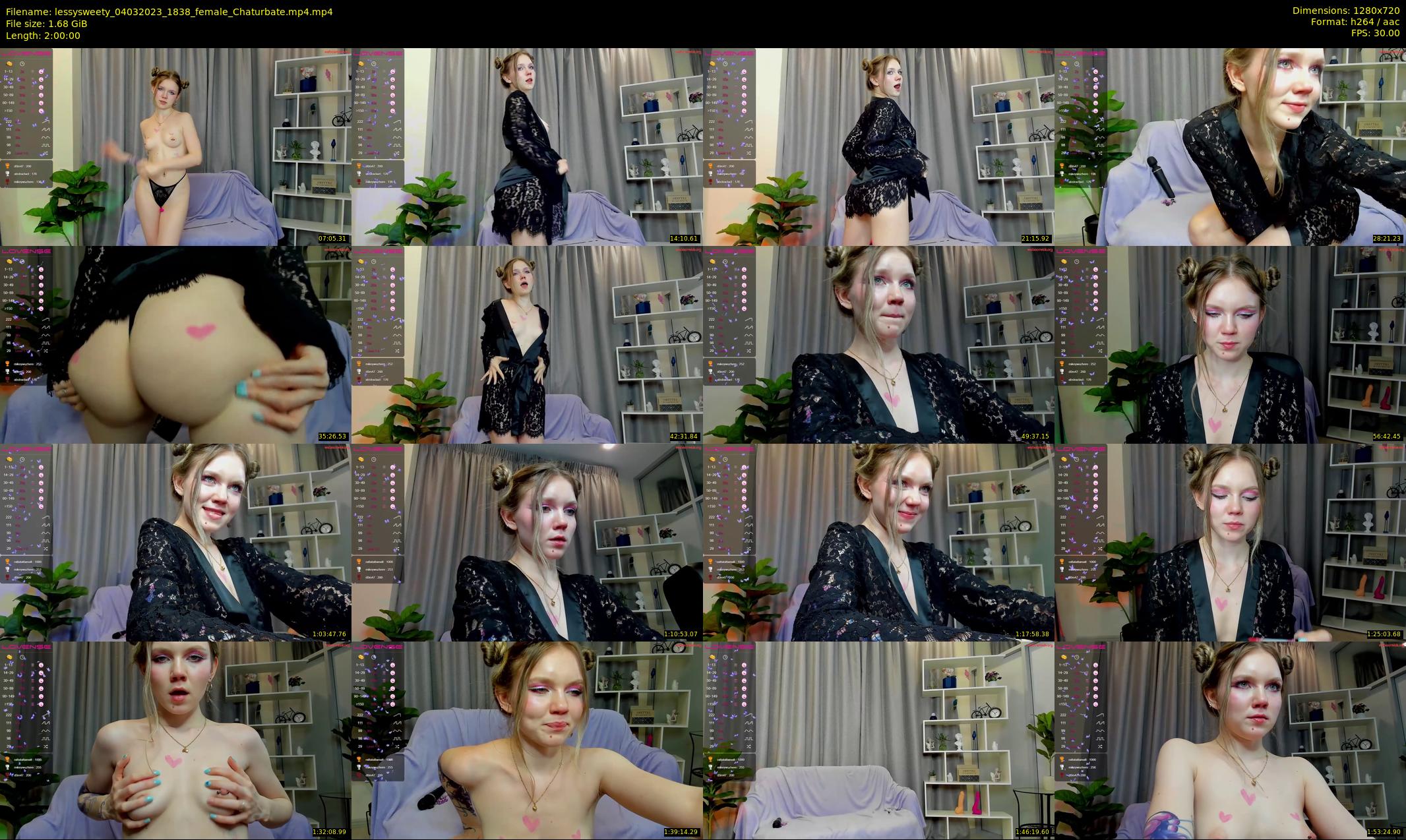 lessysweety — 120 minute Chaturbate female cam show recording, 720p, Mar 4, 2023